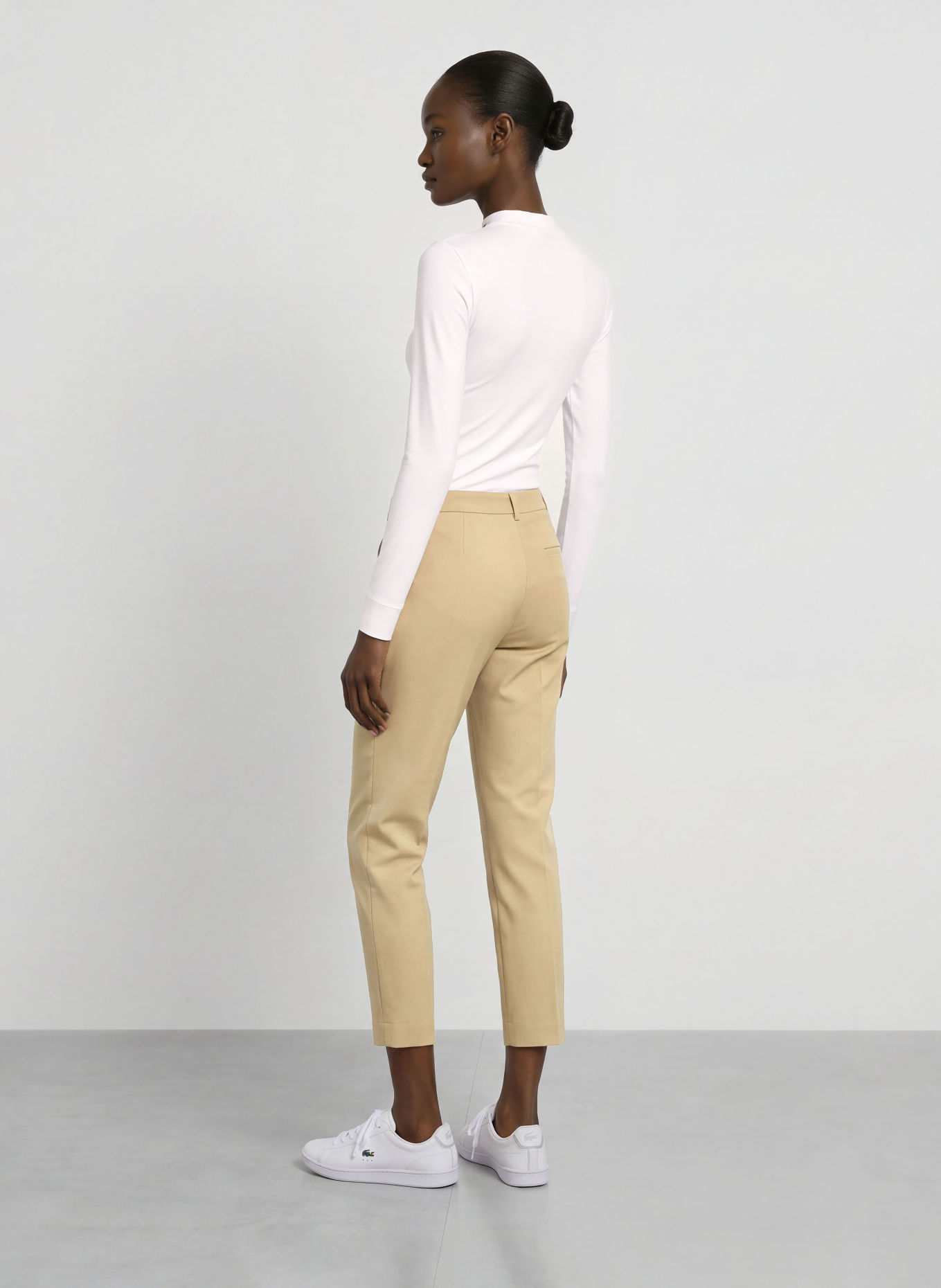 LACOSTE T-shirt technique: BLANC