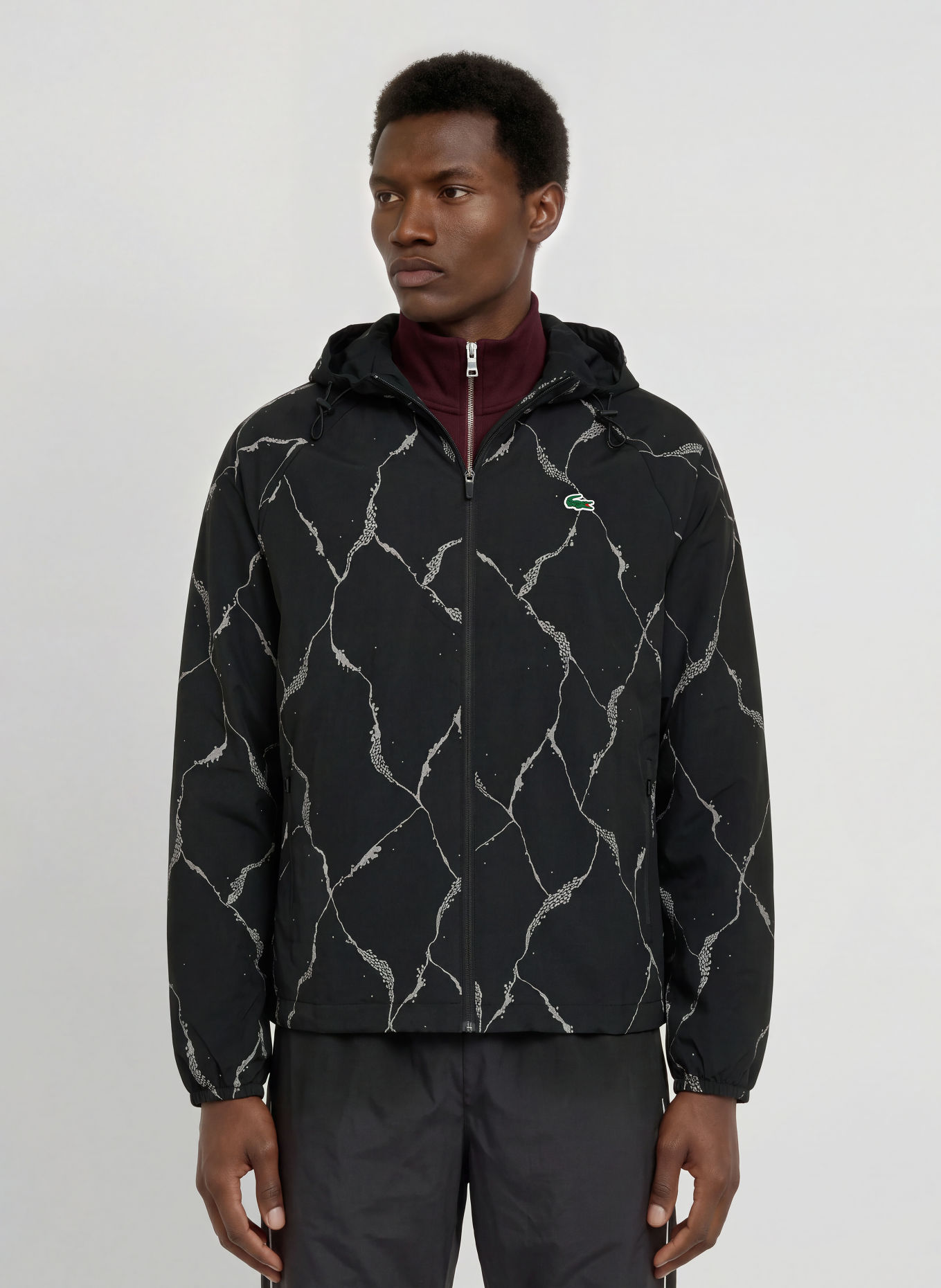 LACOSTE Training jacket: BLACK