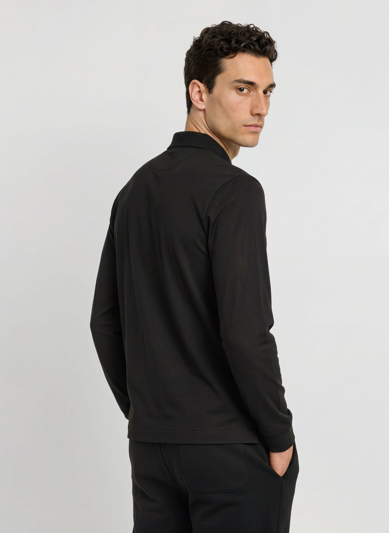 LACOSTE Jersey polo shirt: BLACK