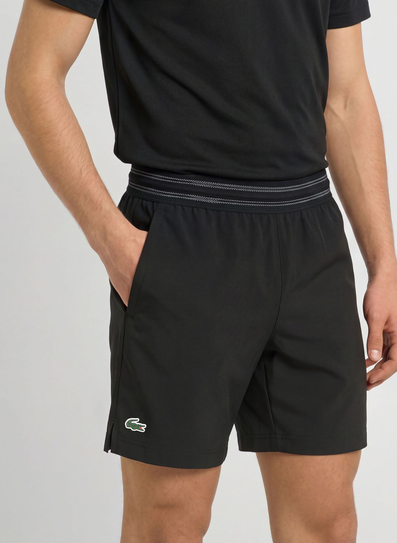 LACOSTE Tennisshort: ZWART