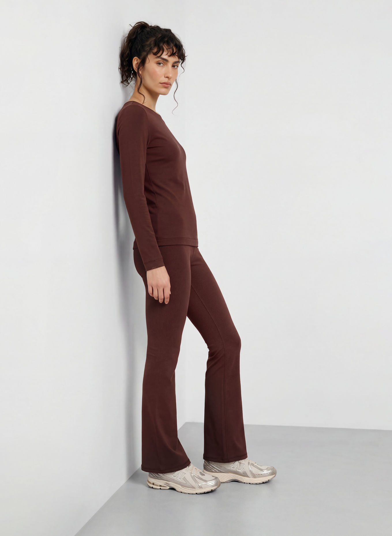 MRS & HUGS Long-sleeve shirt: DARK BROWN