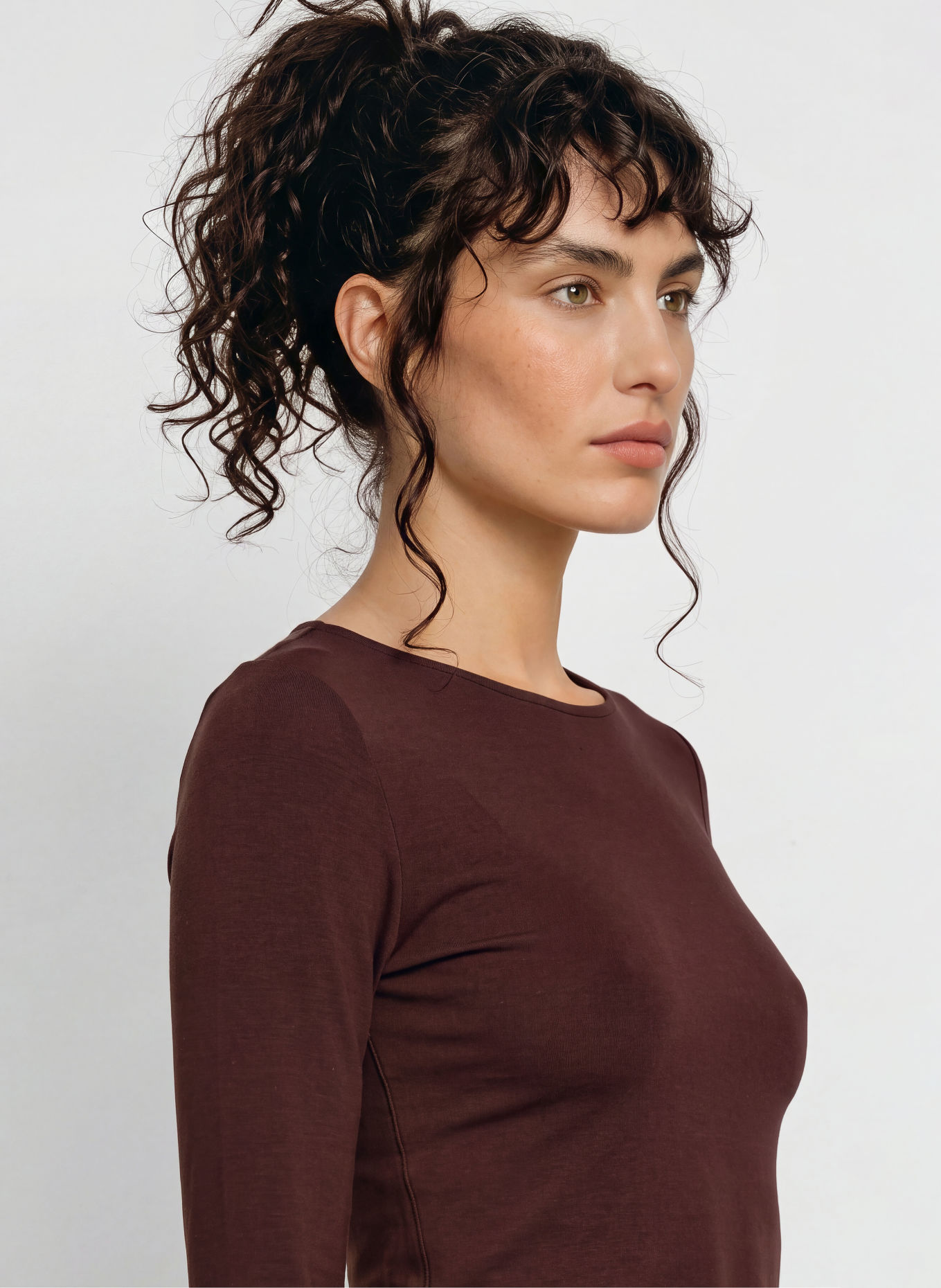 MRS & HUGS Long-sleeve shirt: DARK BROWN
