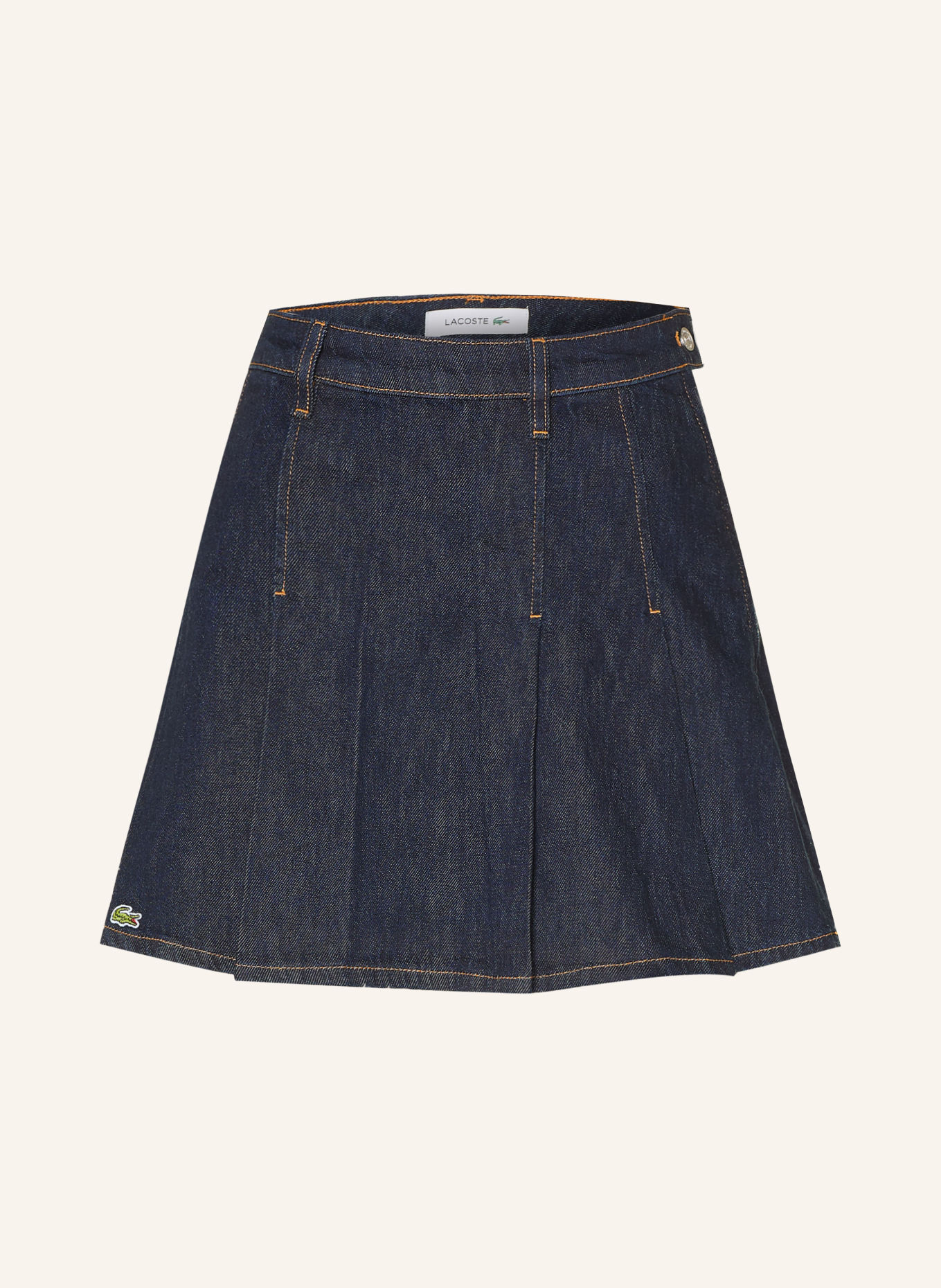 LACOSTE Denim skirt: DARK BLUE