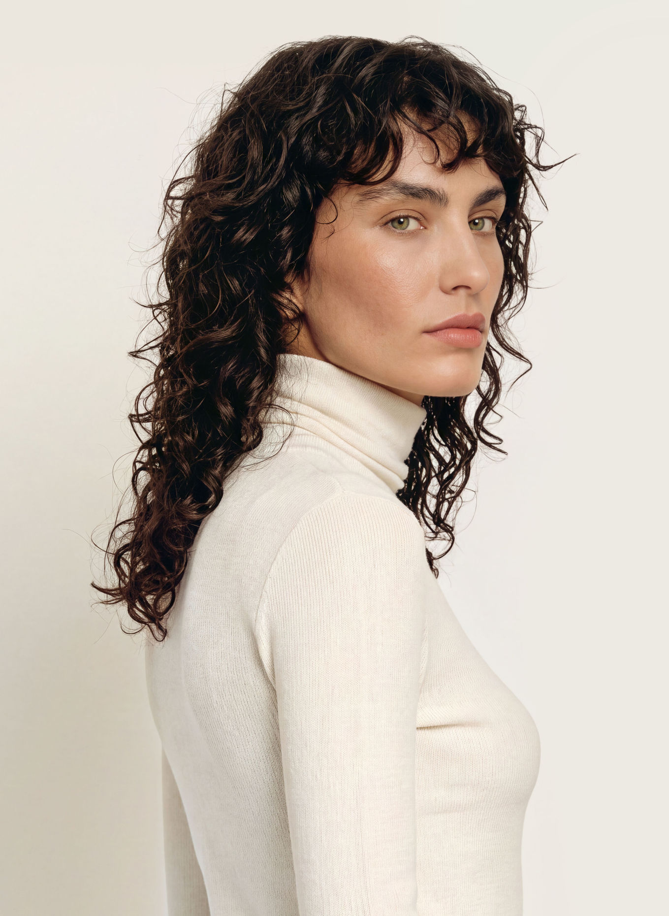 LACOSTE Rollkragenpullover: CREME