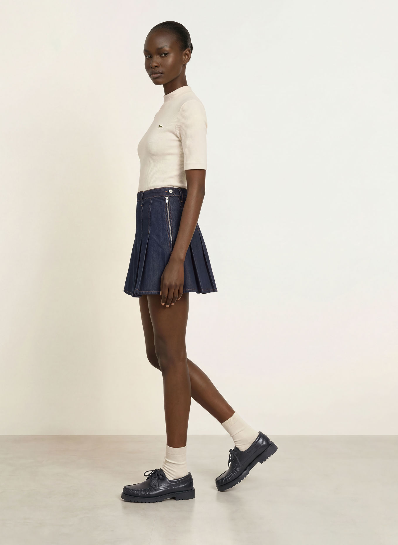 LACOSTE Knit shirt: WHITE