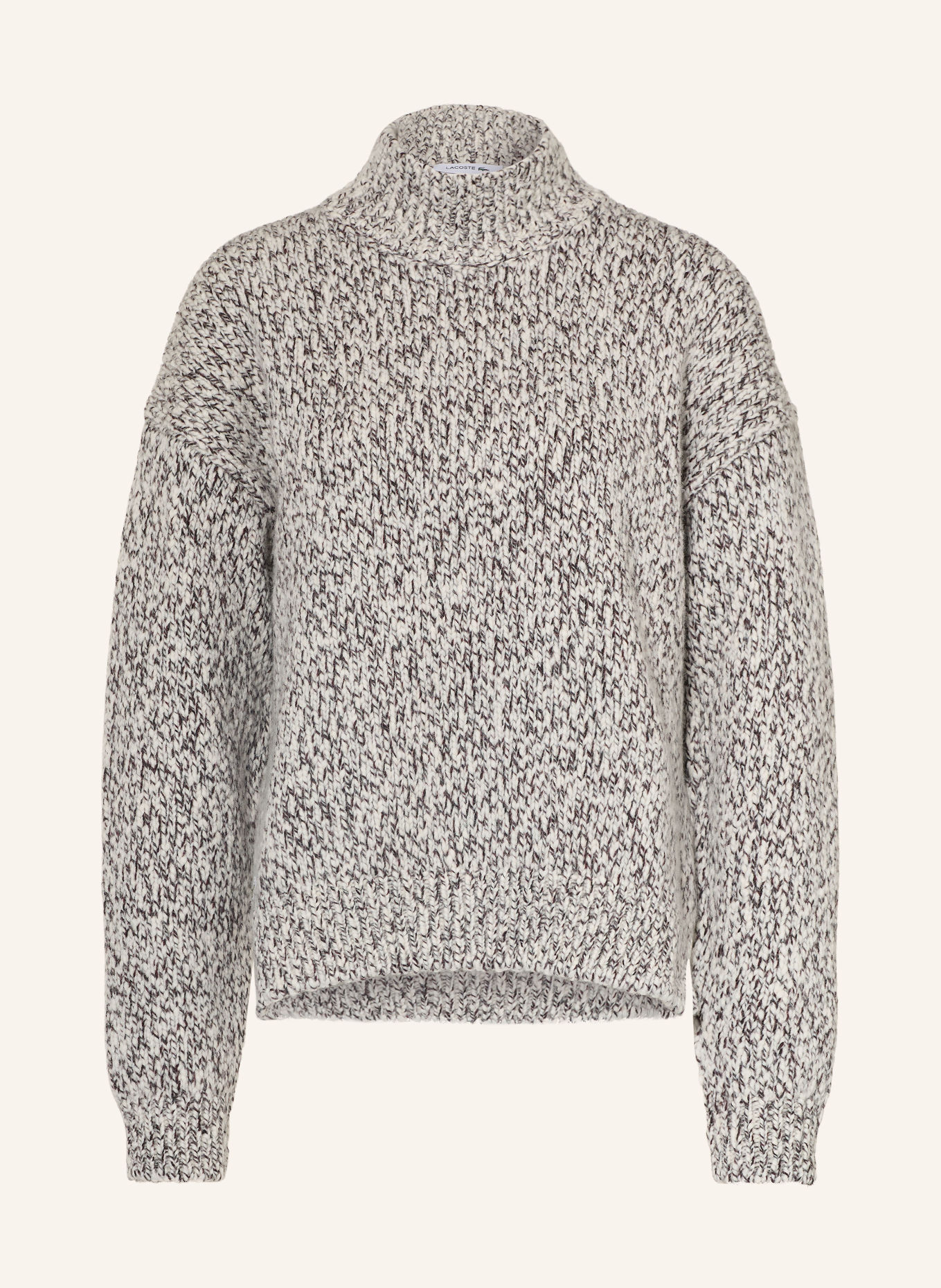 LACOSTE Sweater: WHITE / BLACK