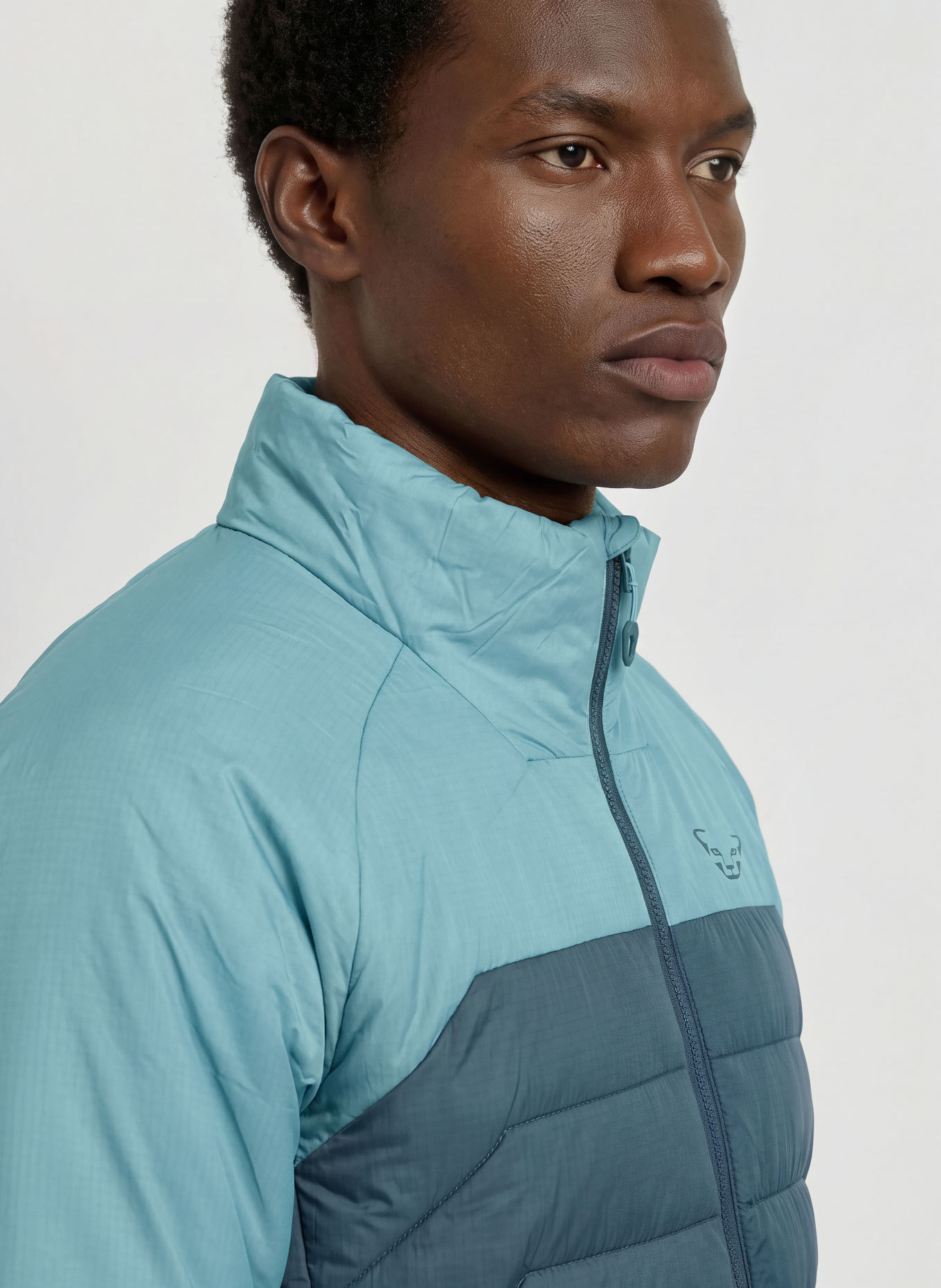 DYNAFIT RADICAL Quilted Jacket: LIGHT BLUE / TEAL