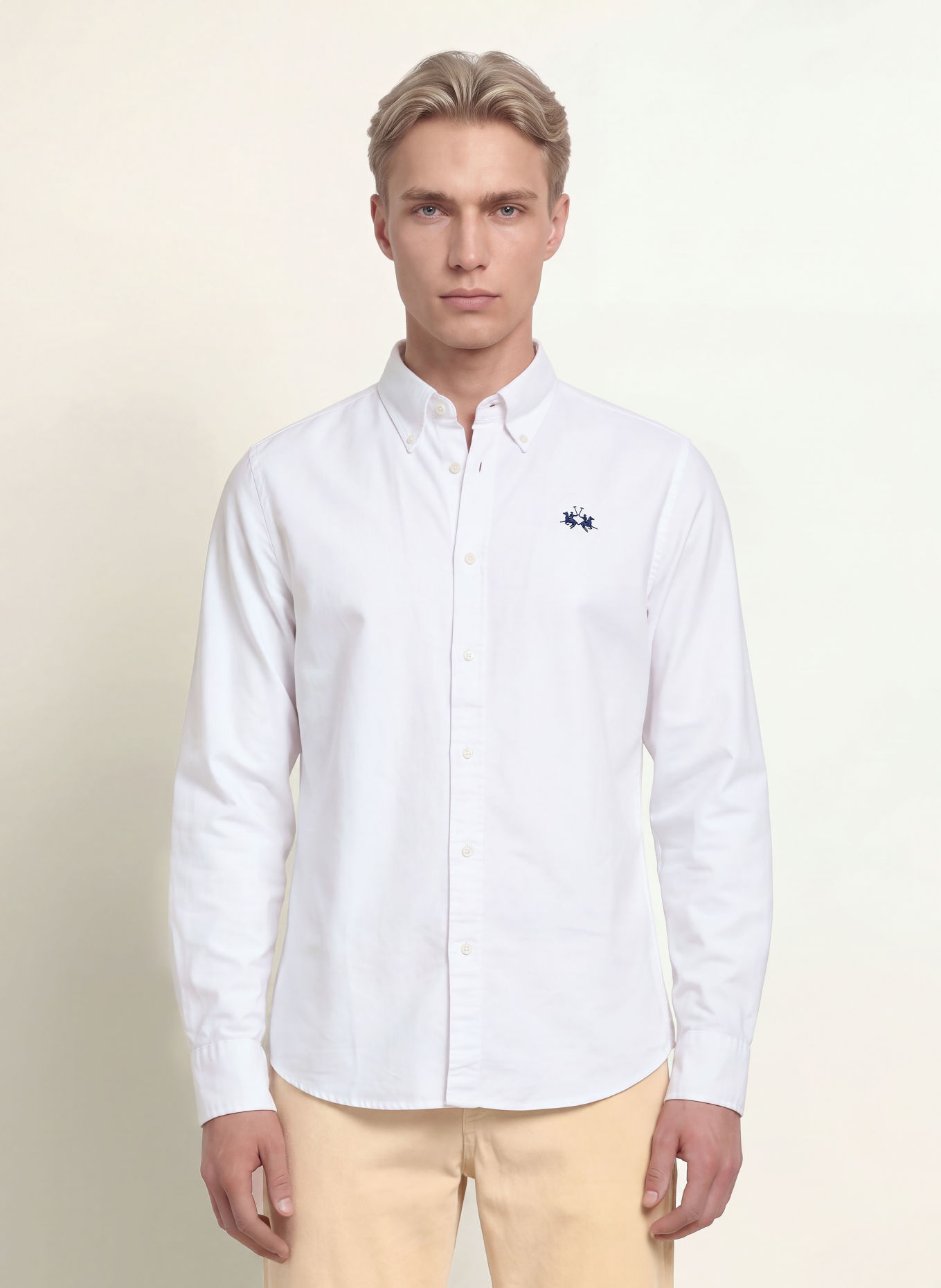 LA MARTINA Regular-Fit Oxford shirt: WHITE