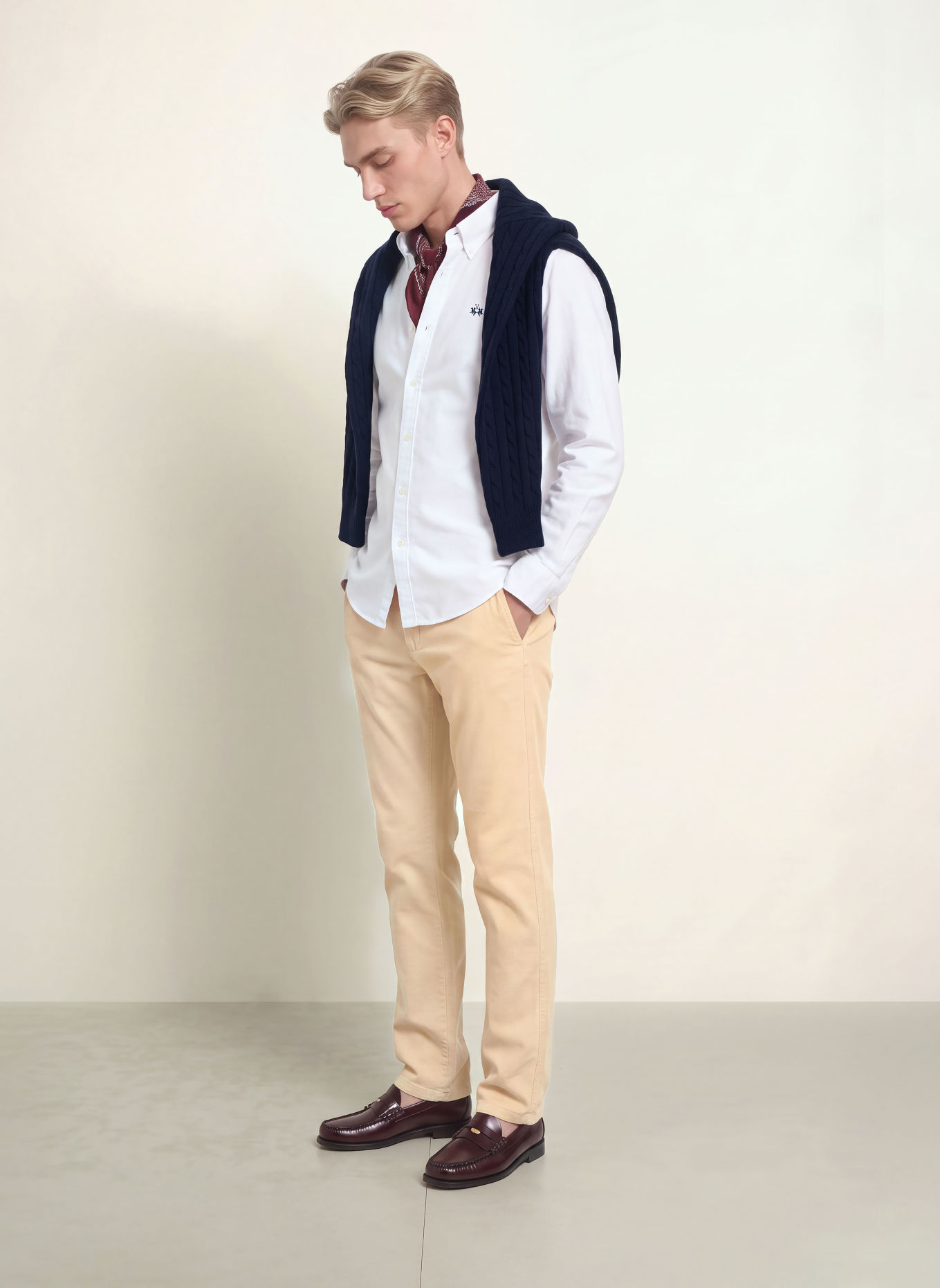 LA MARTINA Regular-Fit Oxford shirt: WHITE