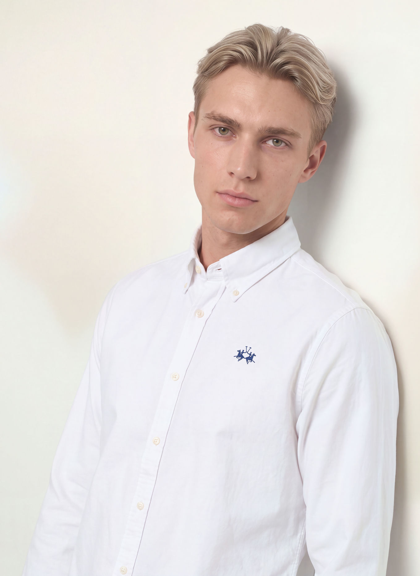 LA MARTINA Regular-Fit Oxford shirt: WHITE