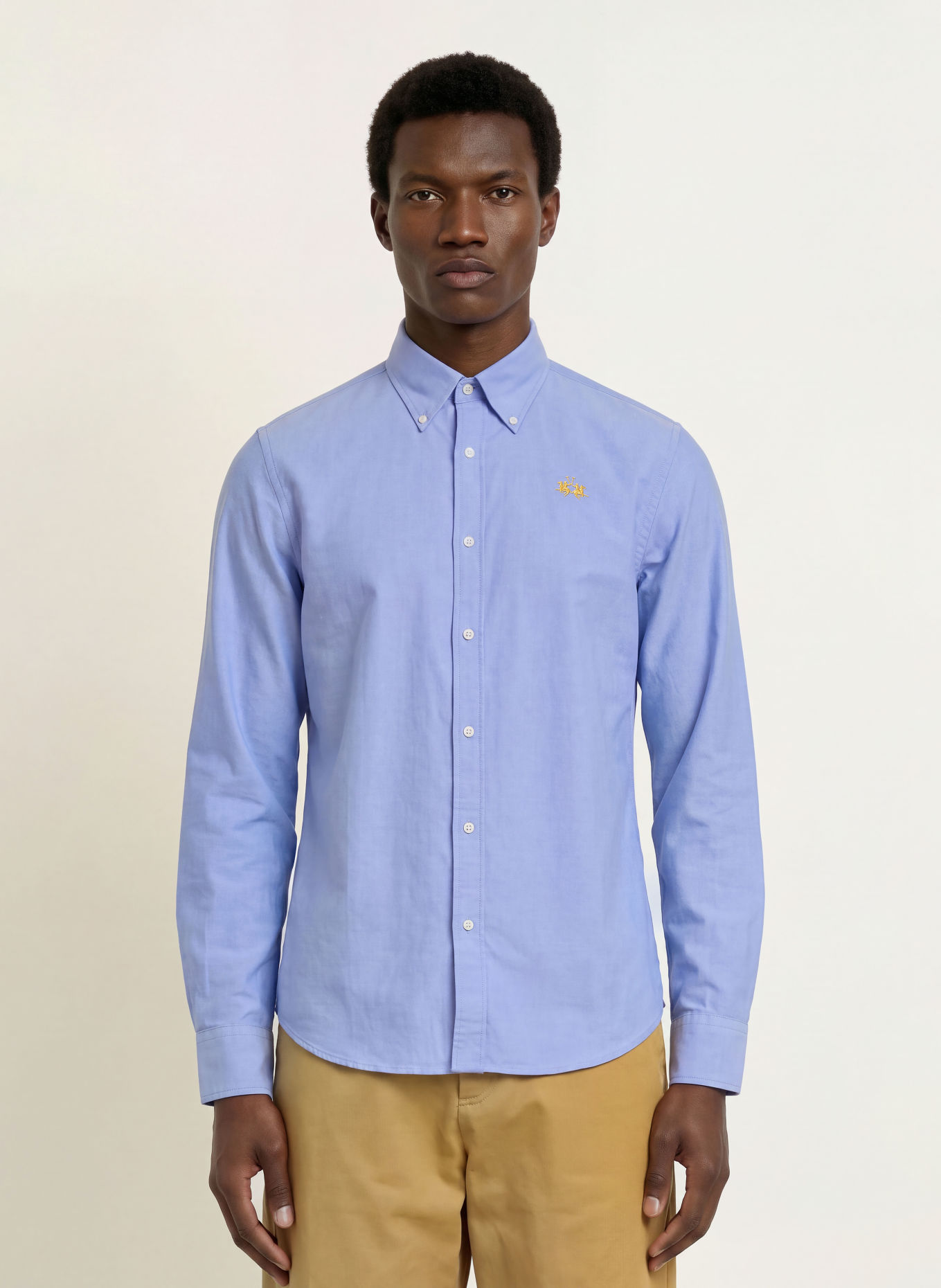 LA MARTINA Regular-Fit Oxford shirt: LIGHT BLUE