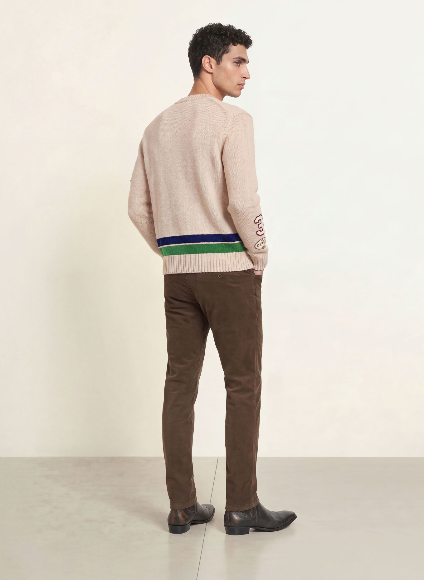LA MARTINA Sweater: BEIGE / BROWN / GREEN