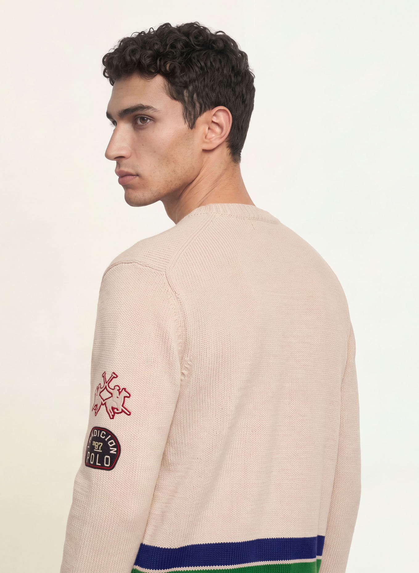 LA MARTINA Sweater: BEIGE / BROWN / GREEN
