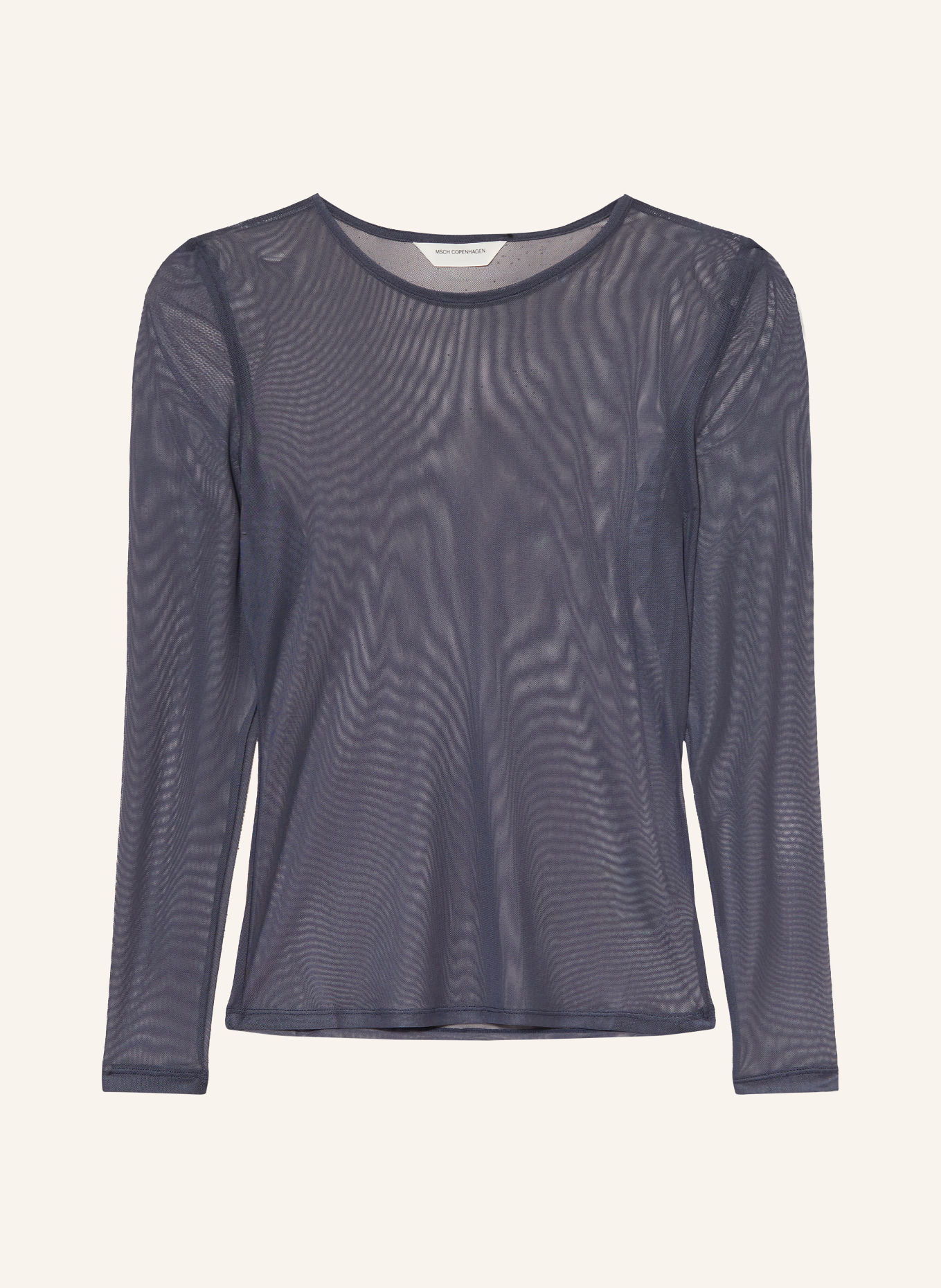 MSCH COPENHAGEN Longsleeve MSCHJANIE ILLENORA van mesh: BLAUWGRIJS