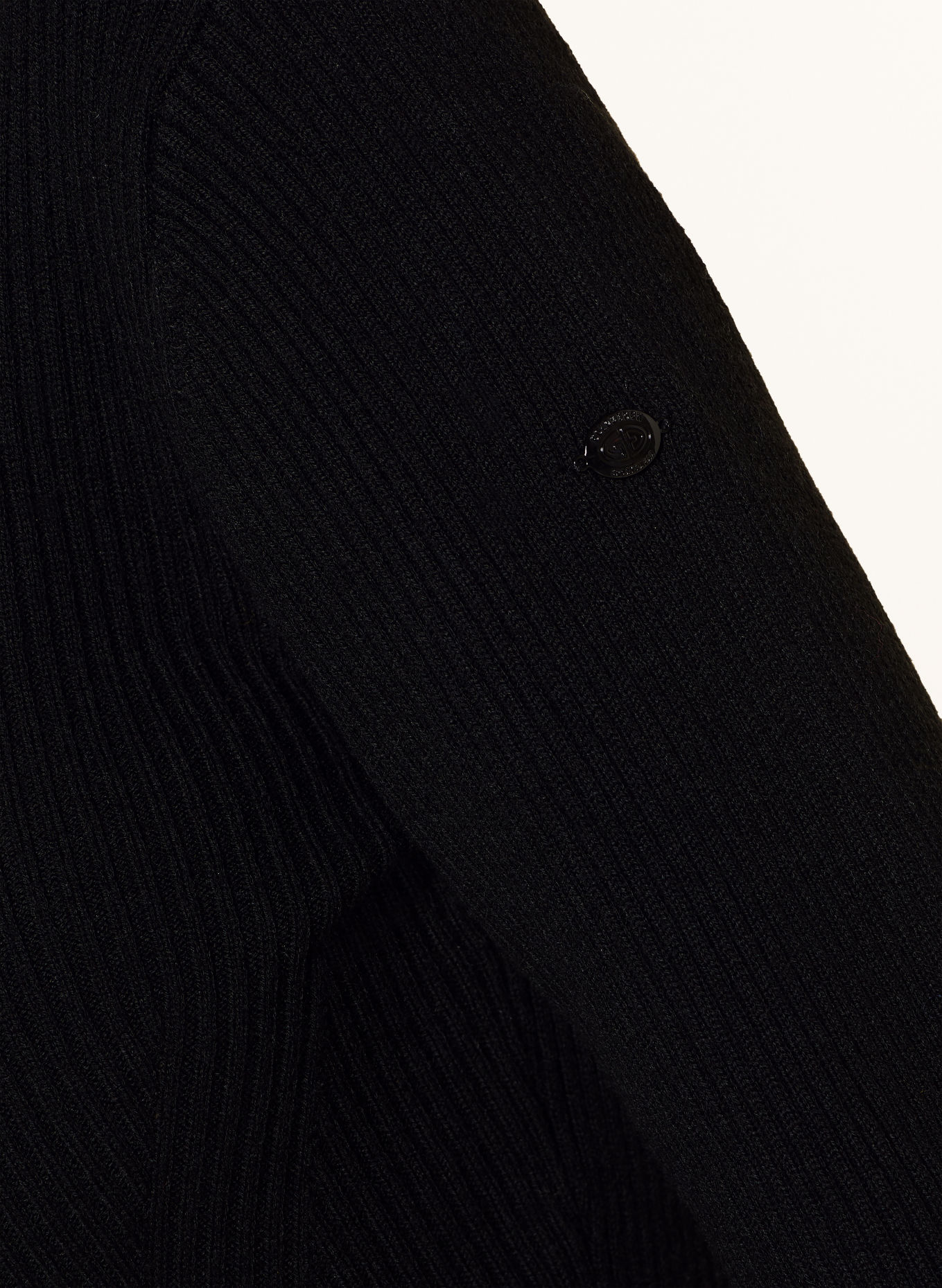 GOLDBERGH FIRA turtleneck sweater with merino wool: BLACK / WHITE