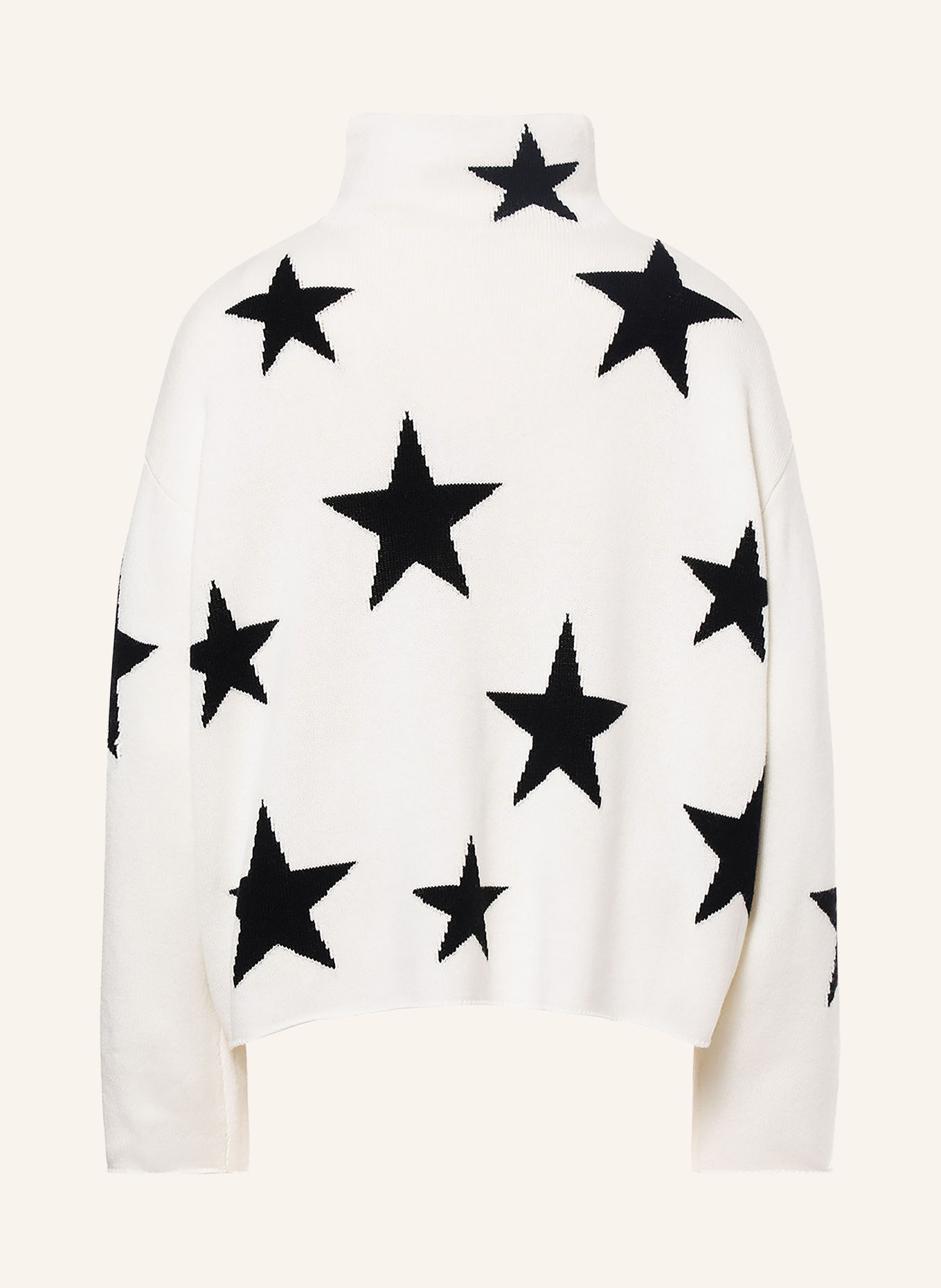 GOLDBERGH SERA Sweater with Merino Wool: WHITE / BLACK