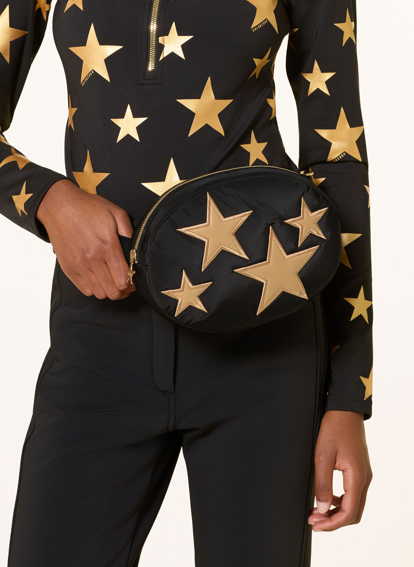 GOLDBERGH AMAYI Belt bag: BLACK / GOLD