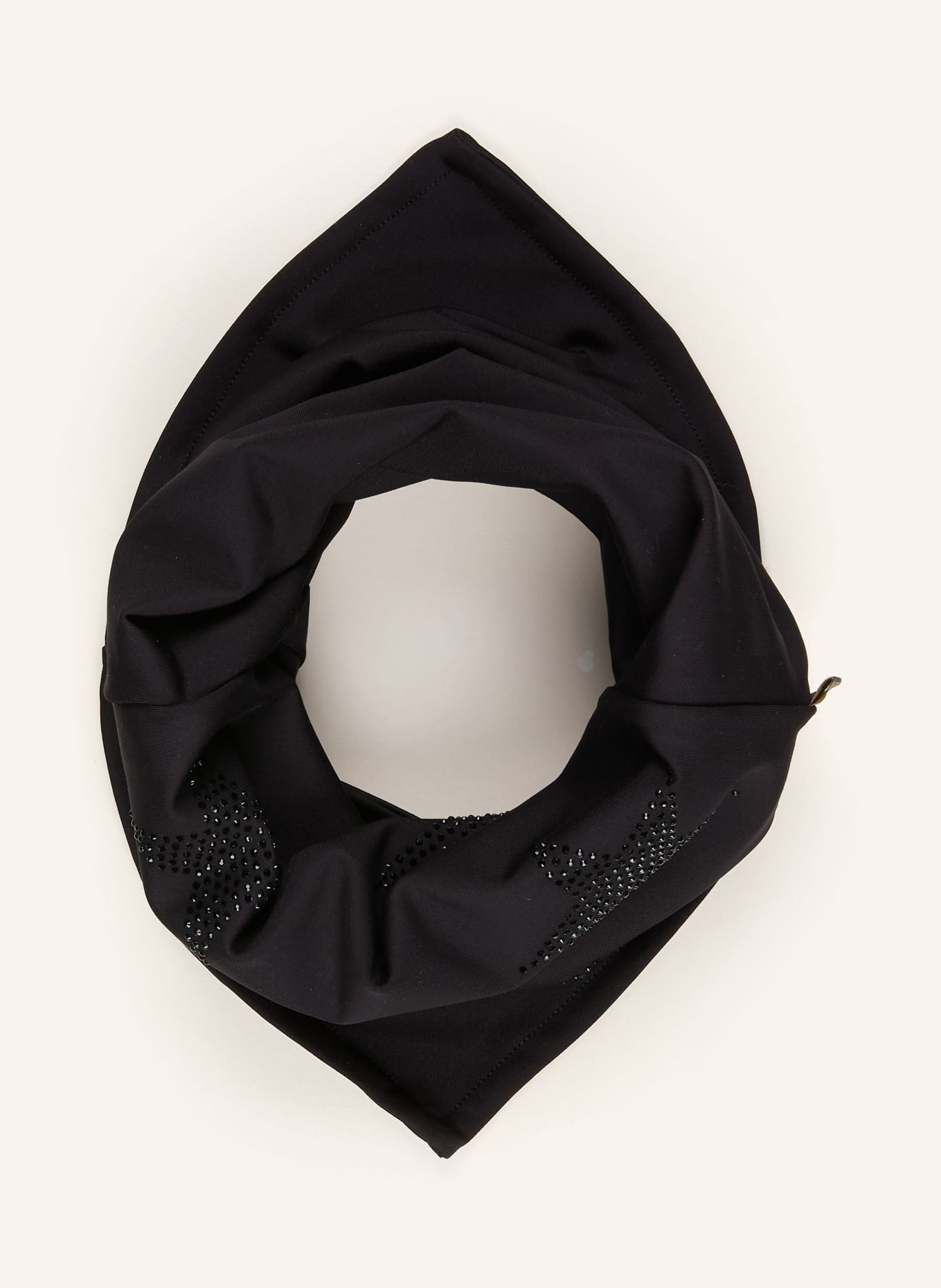 GOLDBERGH Chauffe-cou et nuque KIRA orné de pierres décoratives: NOIR