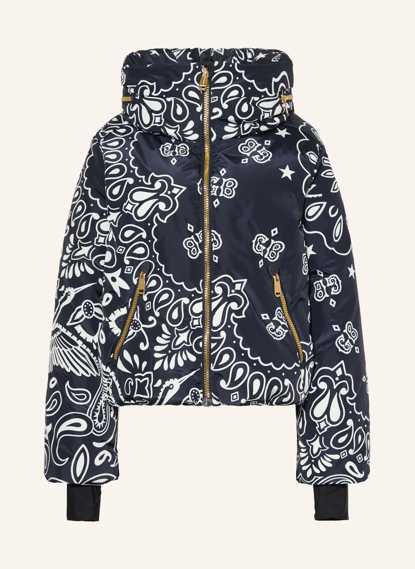 GOLDBERGH KYOKI Down ski jacket: DARK BLUE / WHITE