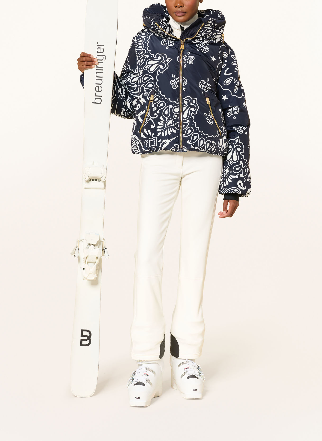 GOLDBERGH KYOKI Down ski jacket: DARK BLUE / WHITE