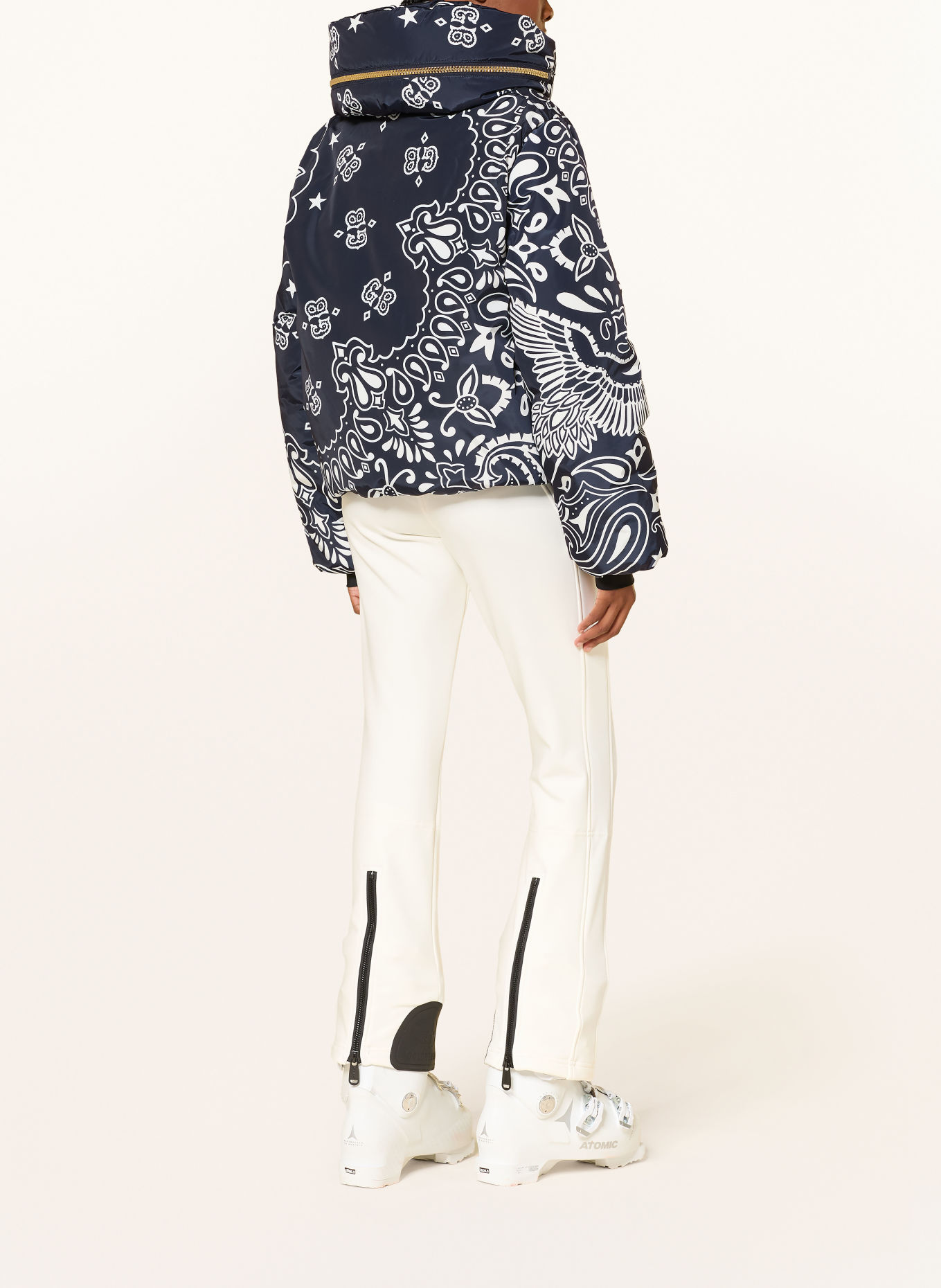 GOLDBERGH KYOKI Down ski jacket: DARK BLUE / WHITE
