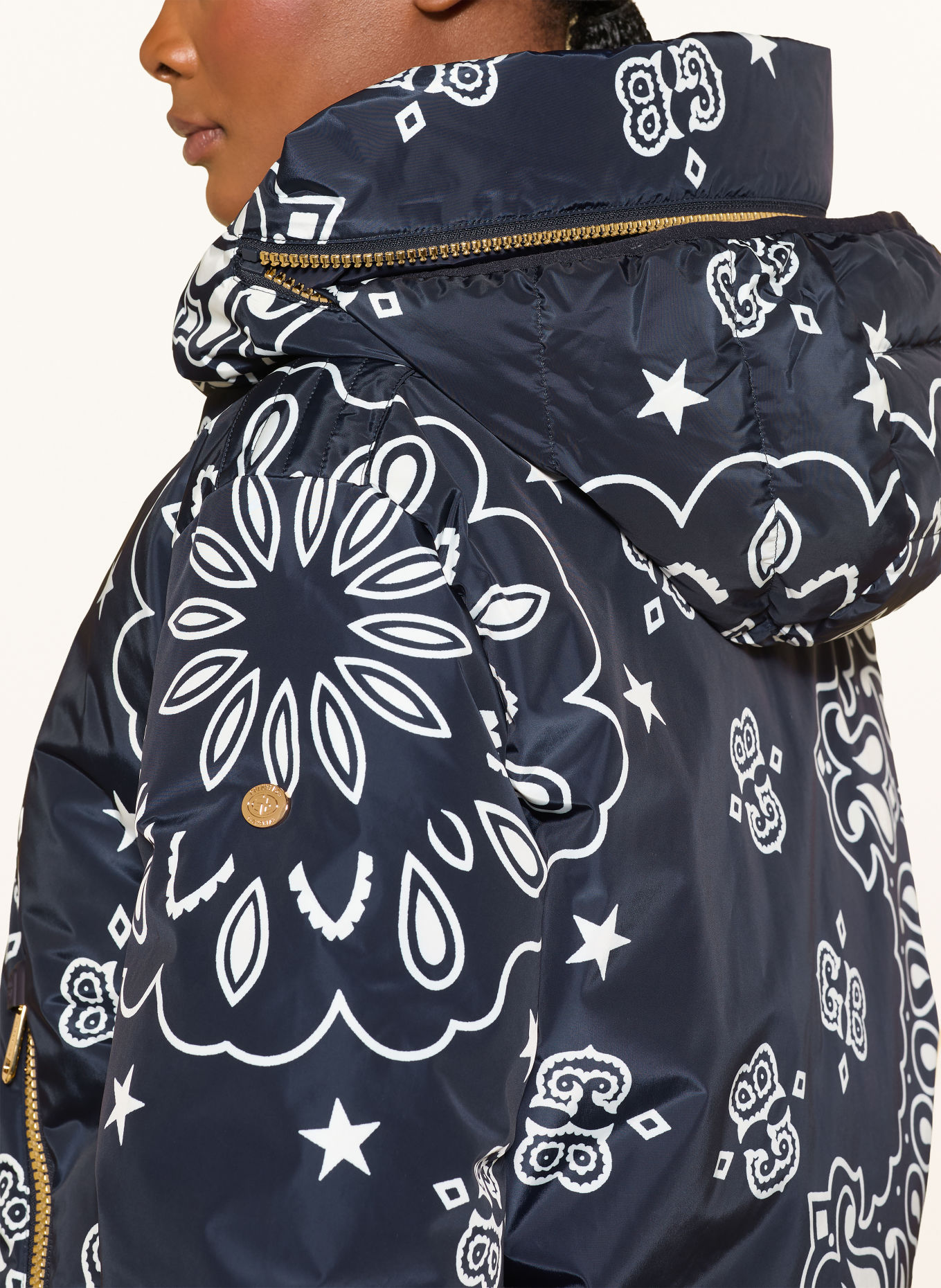 GOLDBERGH KYOKI Down ski jacket: DARK BLUE / WHITE
