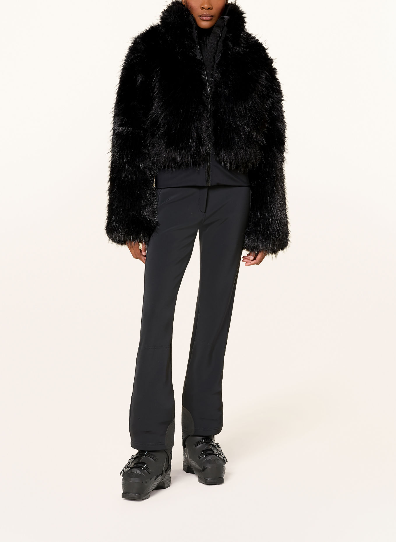 GOLDBERGH Kunstfell-Jacke FUWA: SCHWARZ