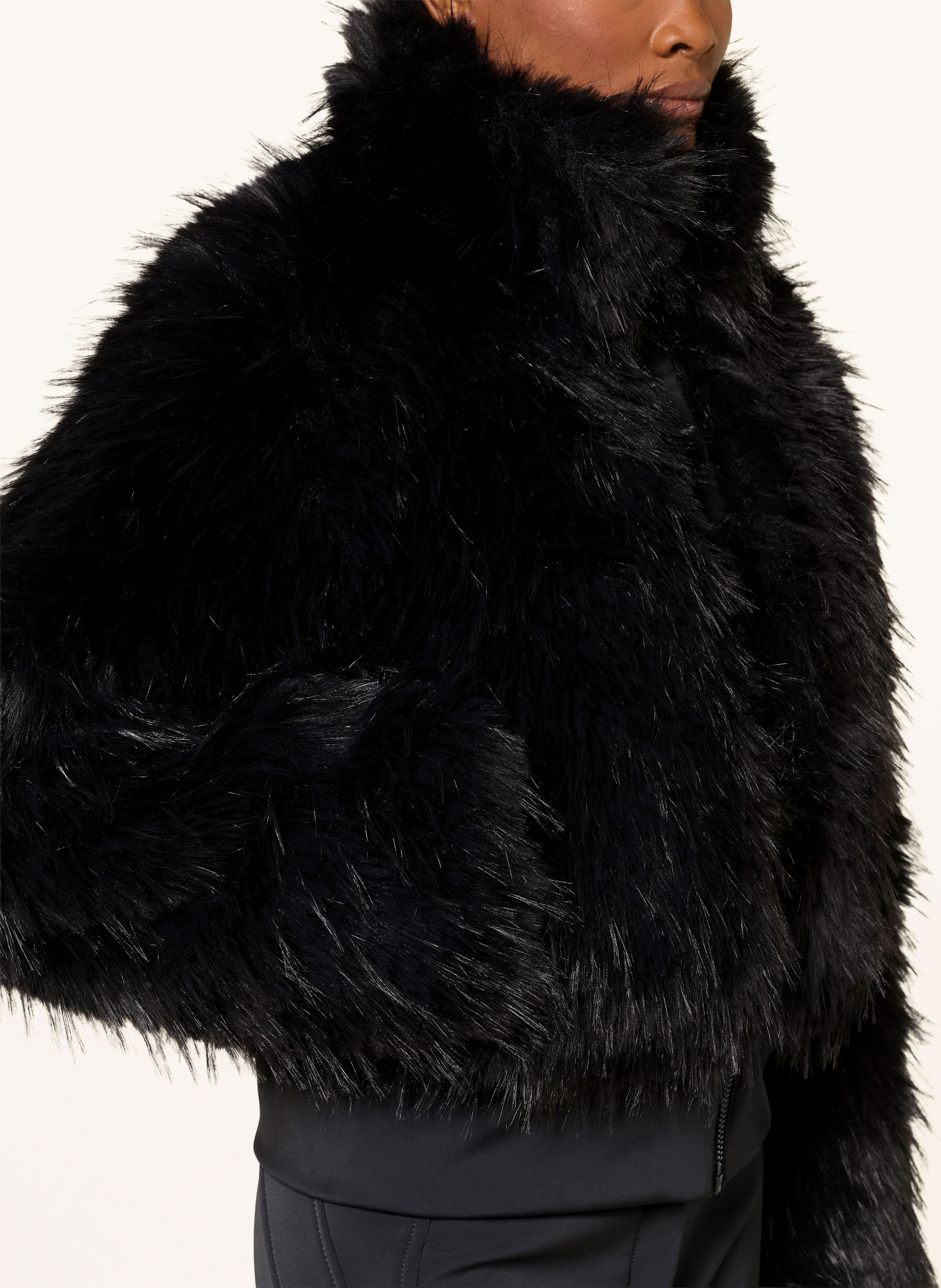 GOLDBERGH Kunstfell-Jacke FUWA: SCHWARZ