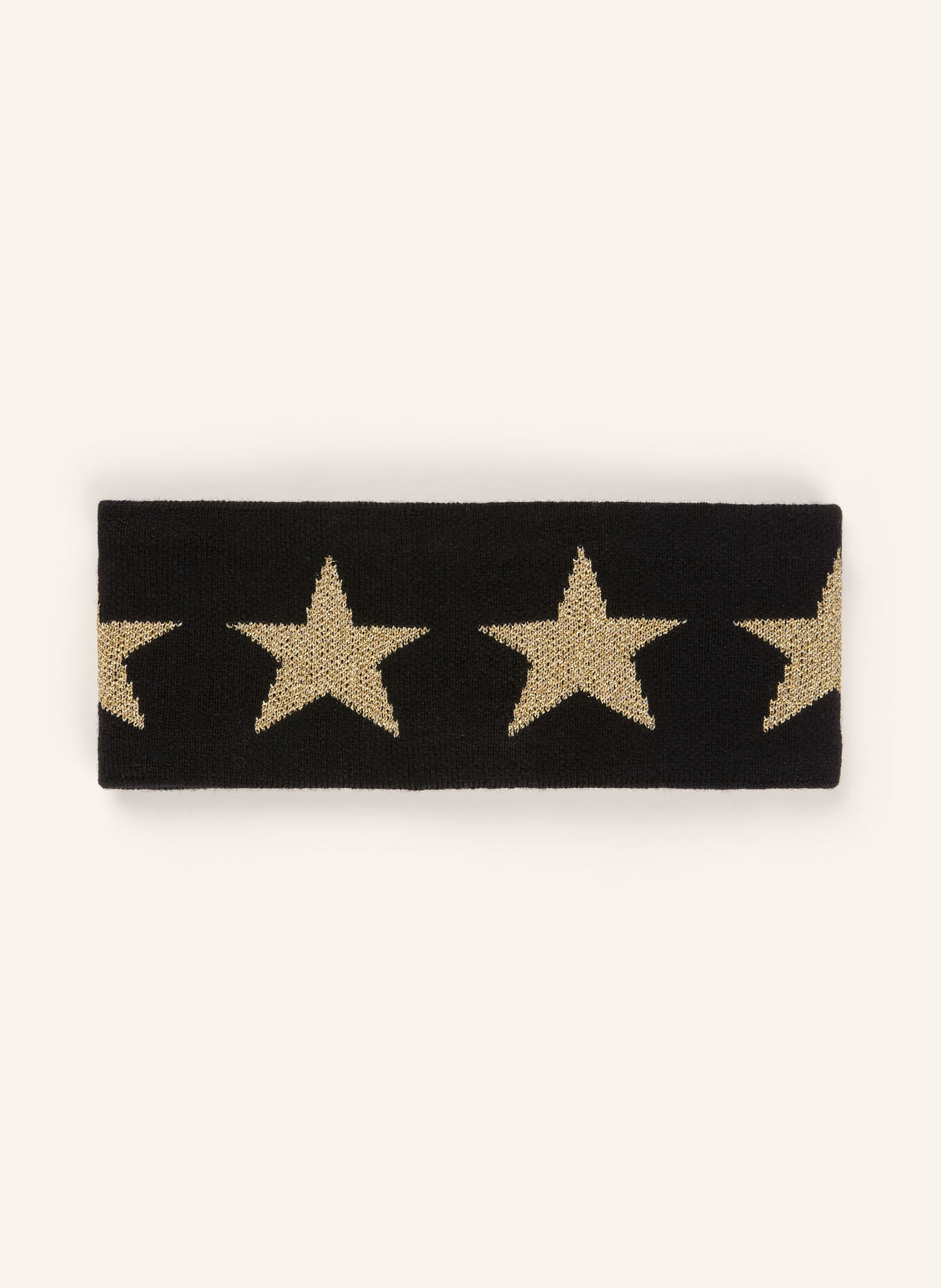 GOLDBERGH COSMIC Headband with Glitter Yarn: BLACK / GOLD