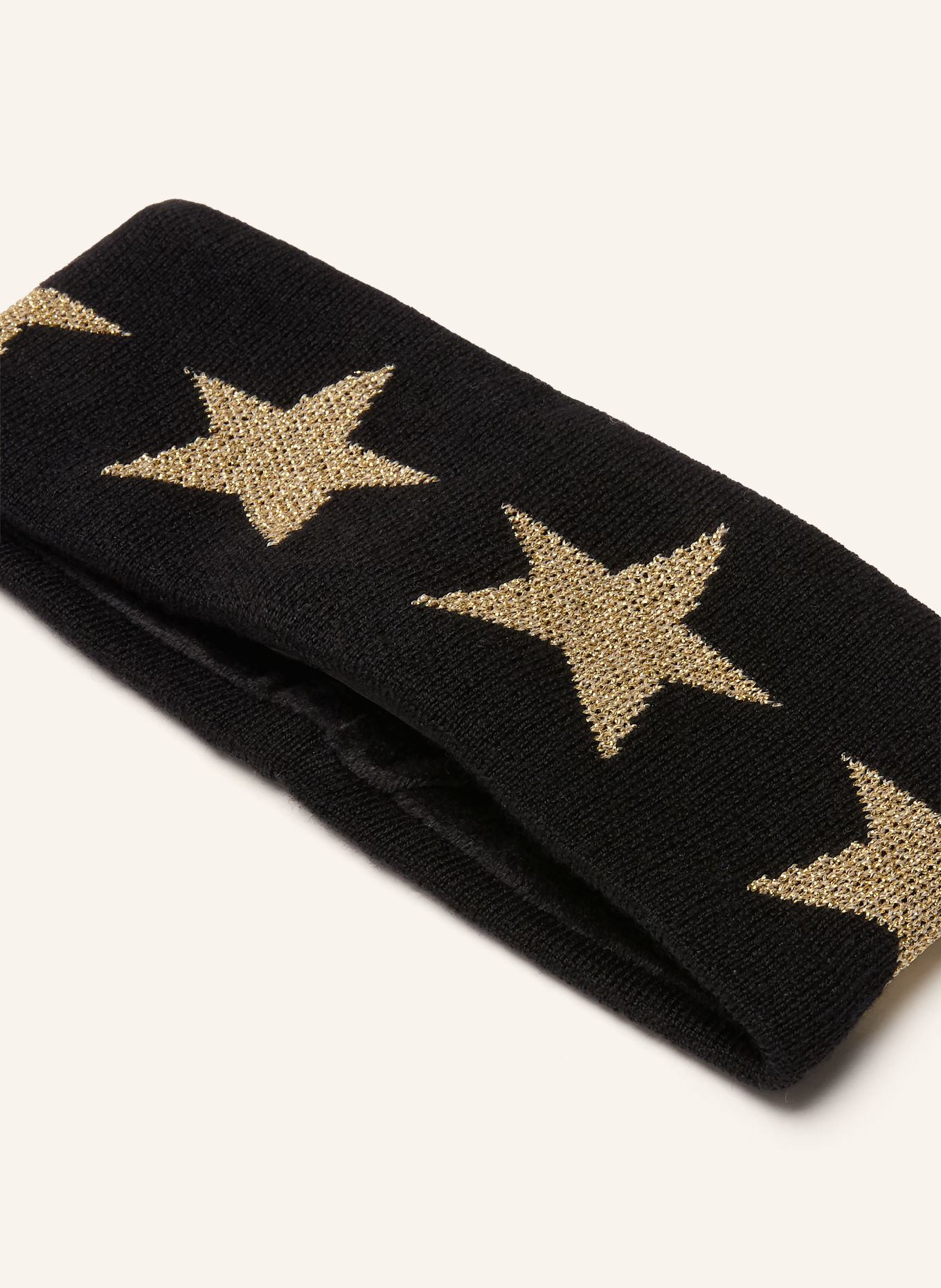 GOLDBERGH COSMIC Headband with Glitter Yarn: BLACK / GOLD