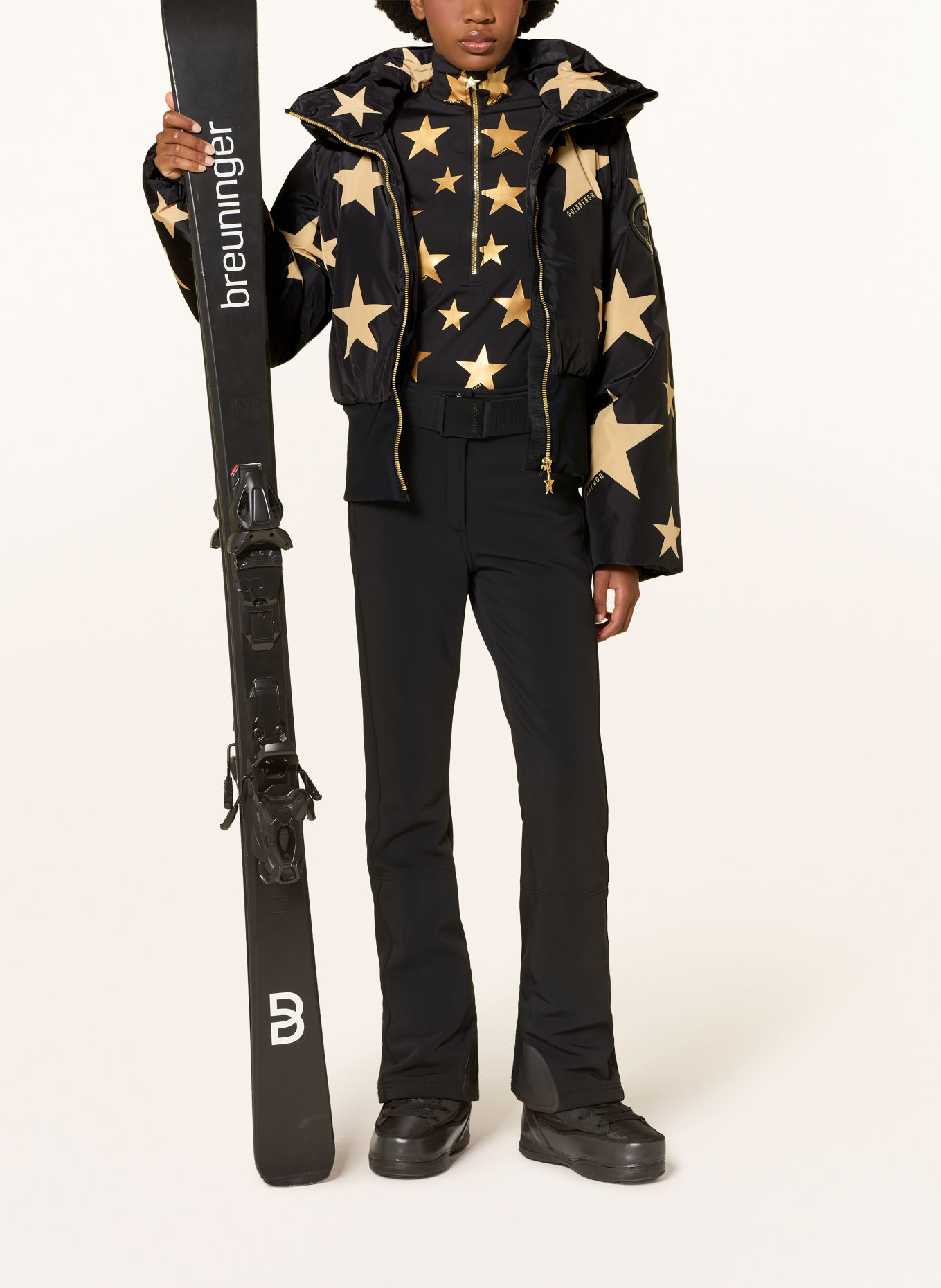GOLDBERGH Veste de ski en duvet SHINNEN: NOIR / OR