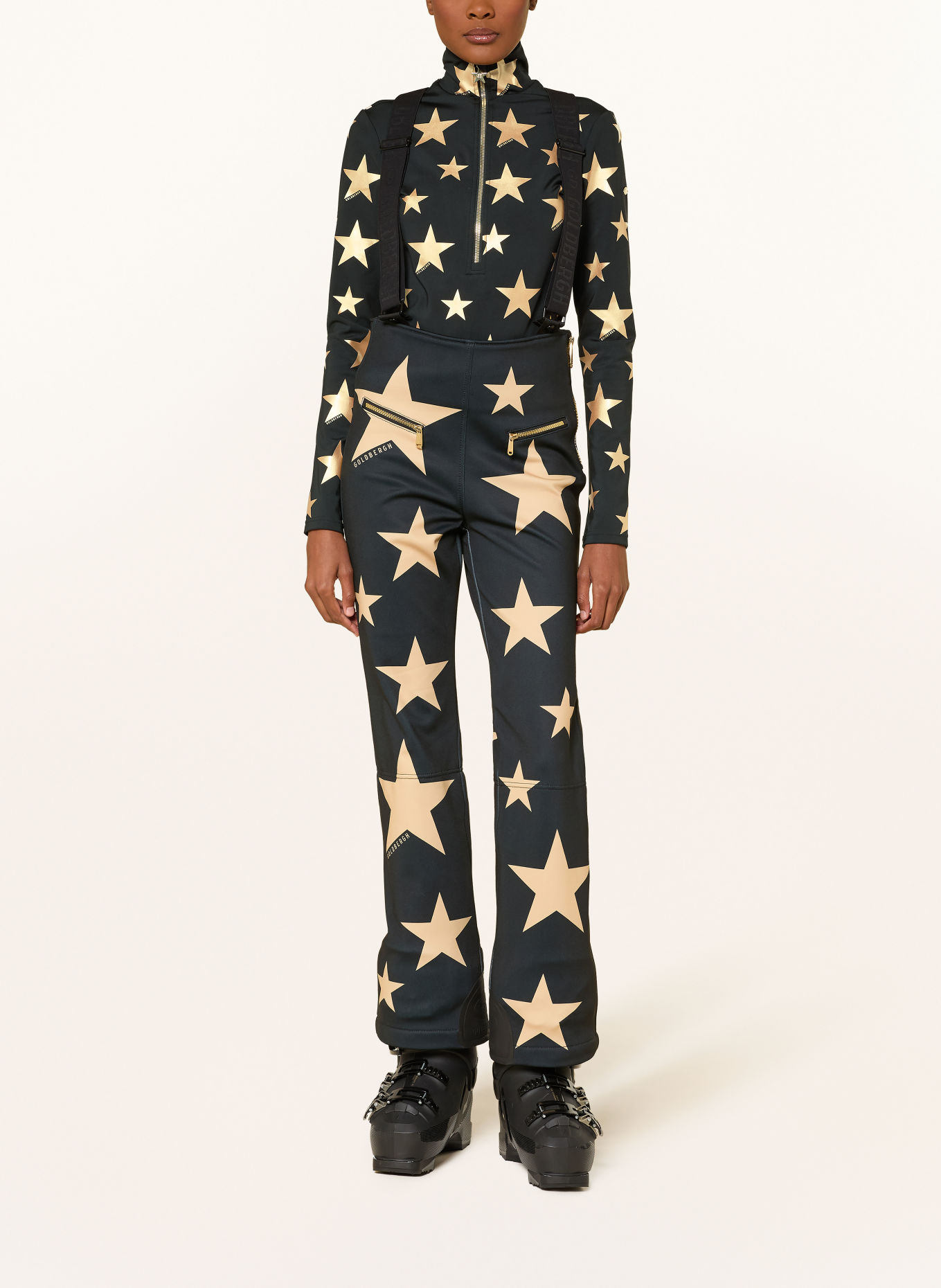 GOLDBERGH Softshell-Skihose SAKUYA: SCHWARZ / GOLD