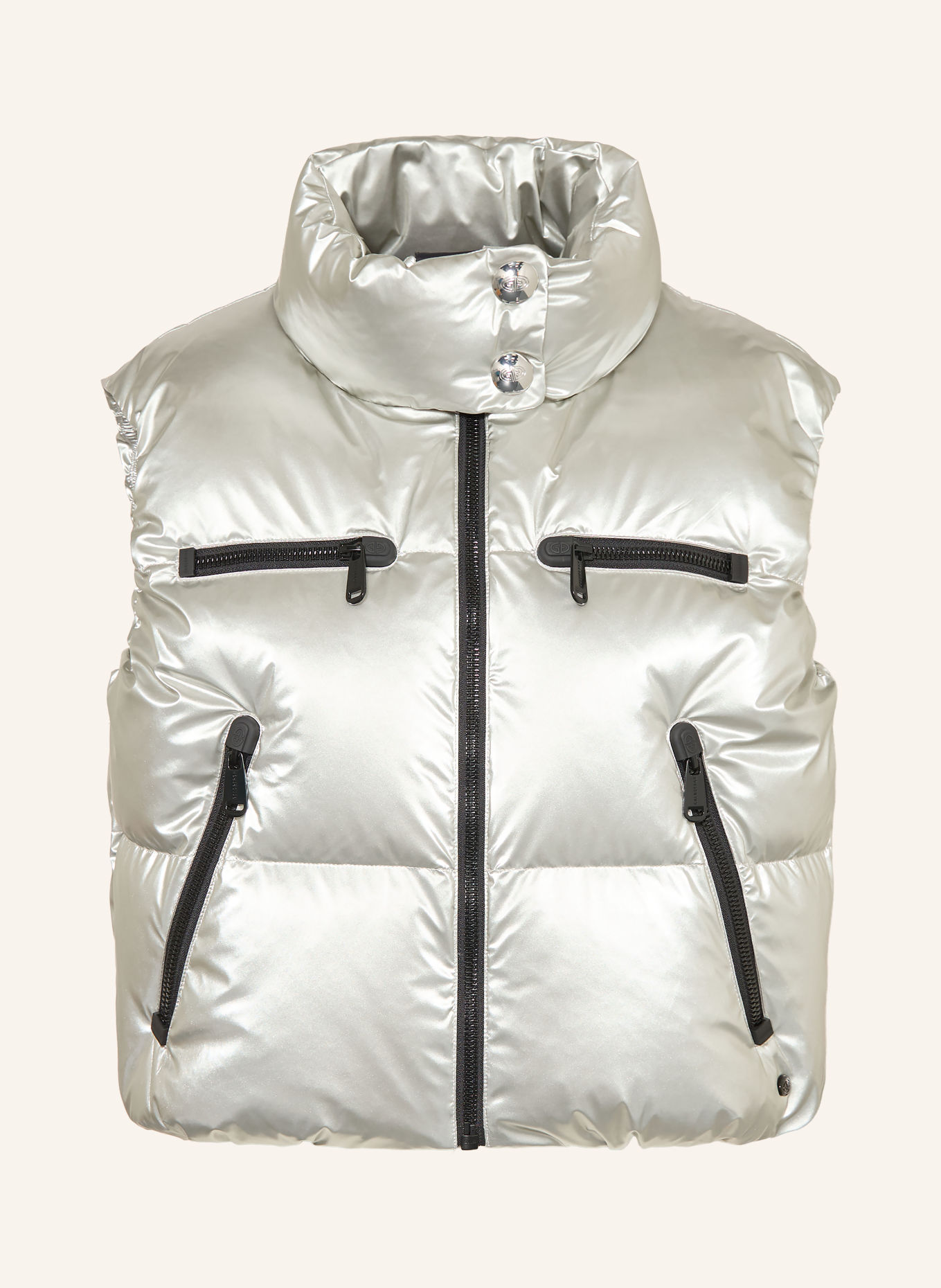 GOLDBERGH ÉCLAT donzen skibodywarmer: ZILVER