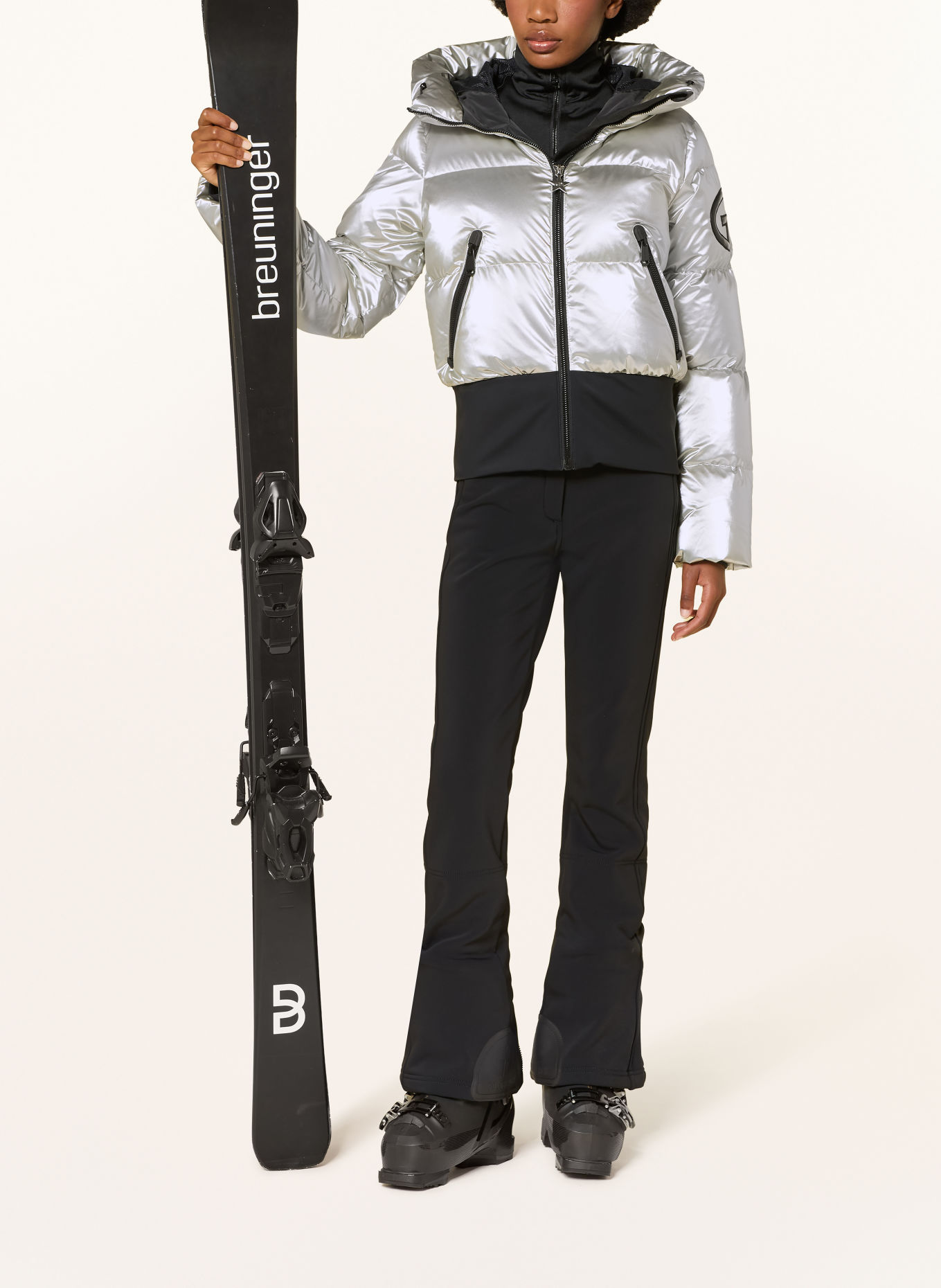 GOLDBERGH BOMBARDINO Down ski jacket: SILVER / BLACK
