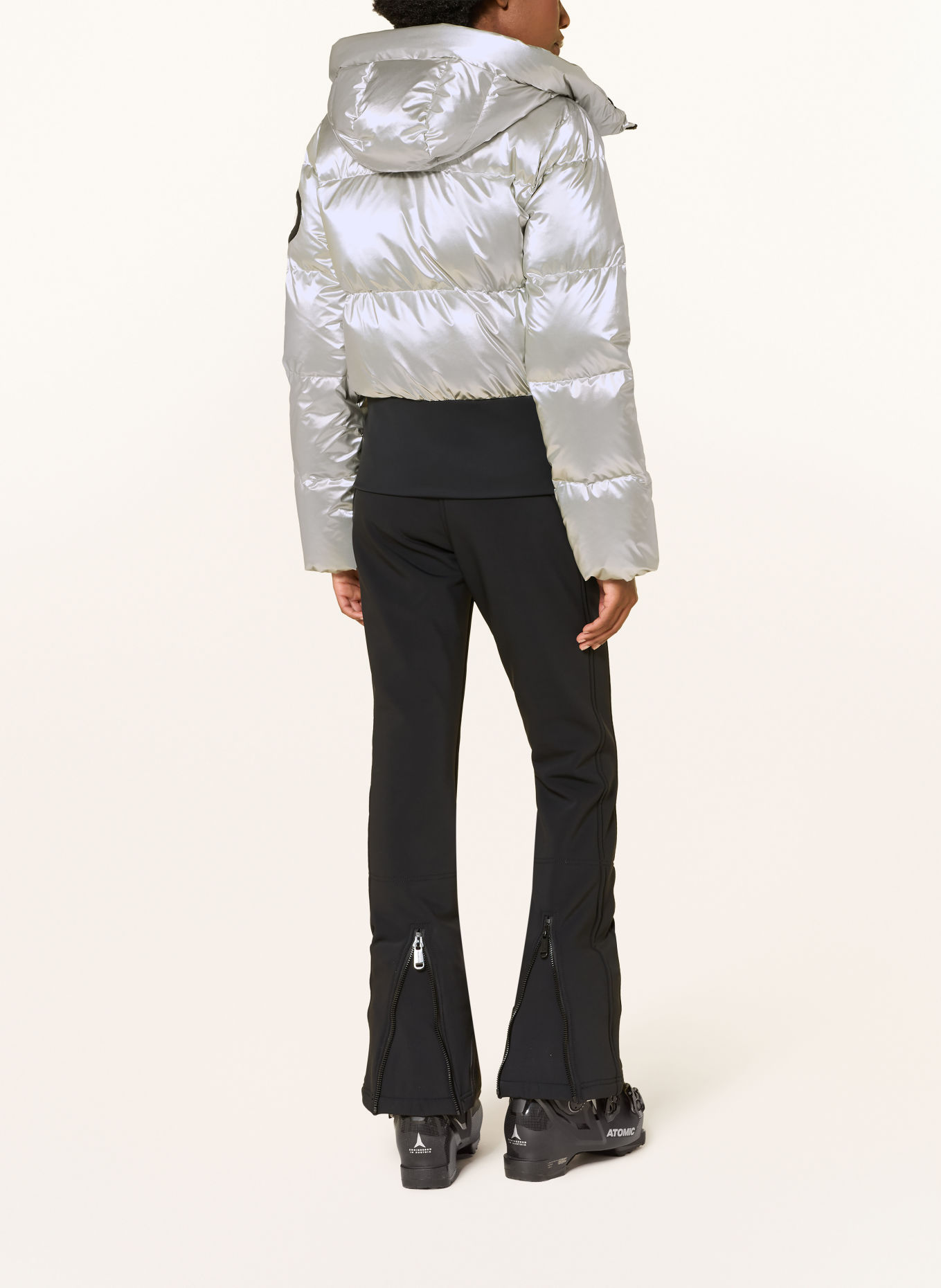 GOLDBERGH BOMBARDINO Down ski jacket: SILVER / BLACK