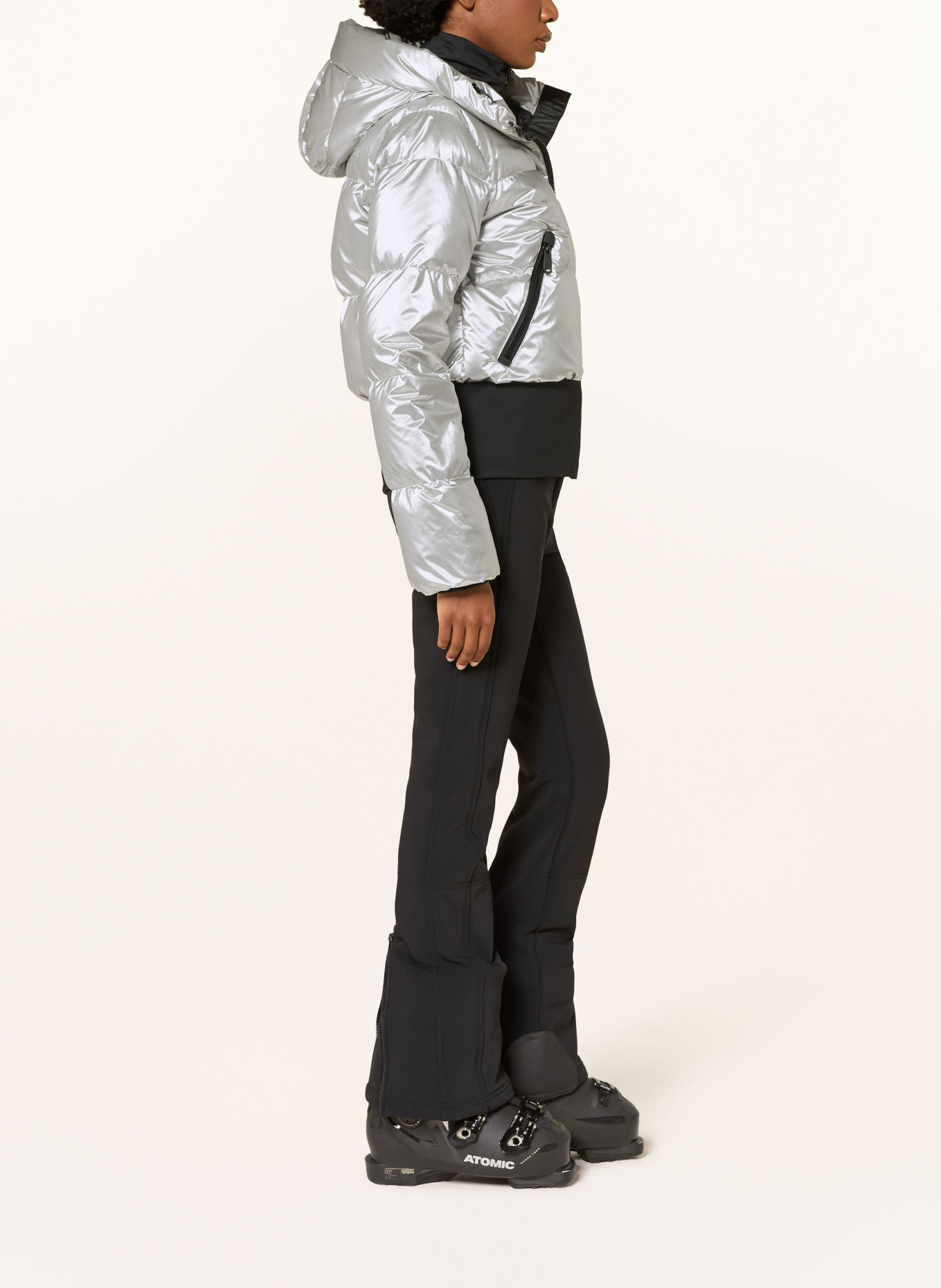 GOLDBERGH BOMBARDINO Down ski jacket: SILVER / BLACK