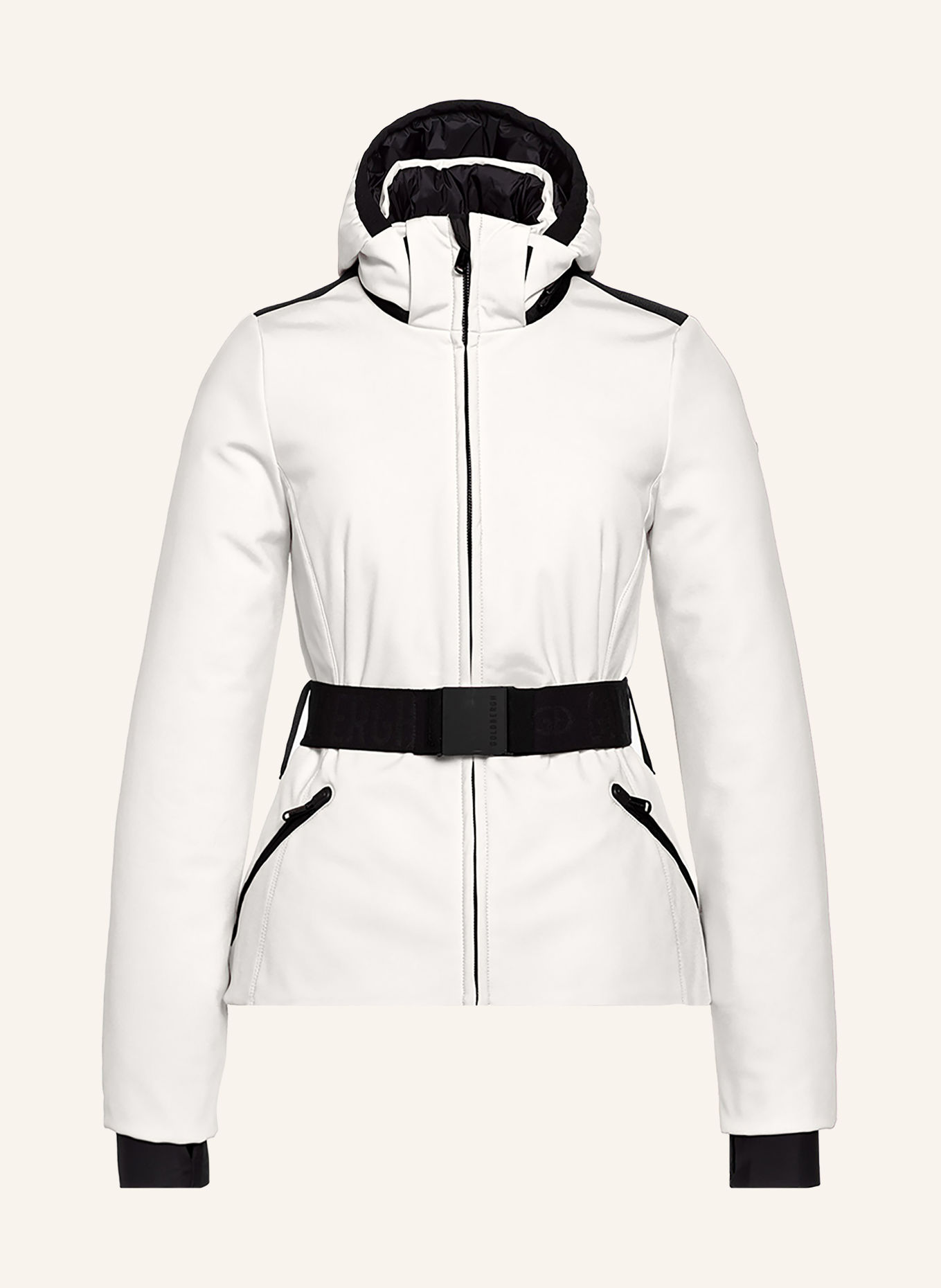 GOLDBERGH Veste de ski en duvet HIDA: BLANC / NOIR