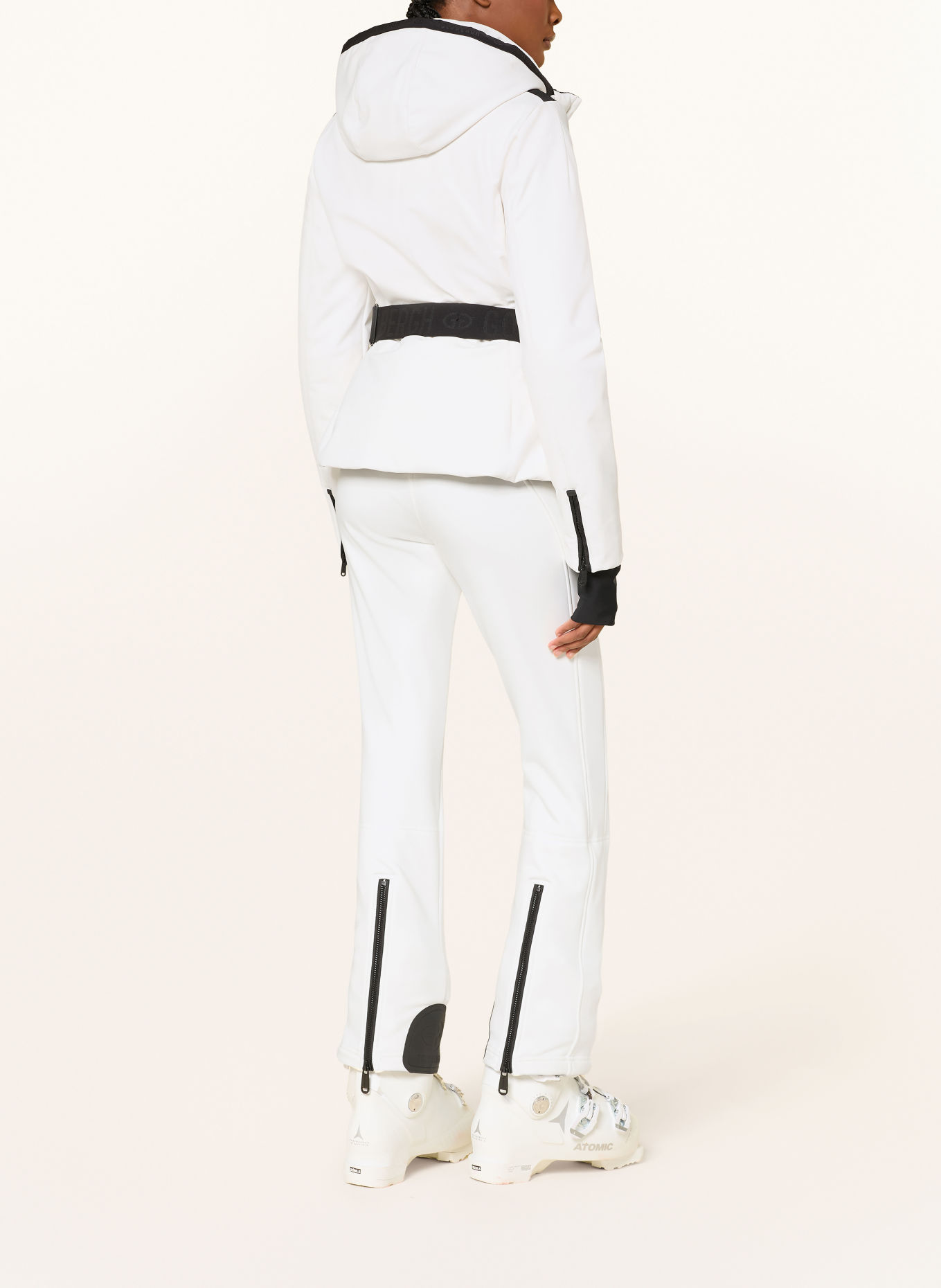 GOLDBERGH Veste de ski en duvet HIDA: BLANC / NOIR