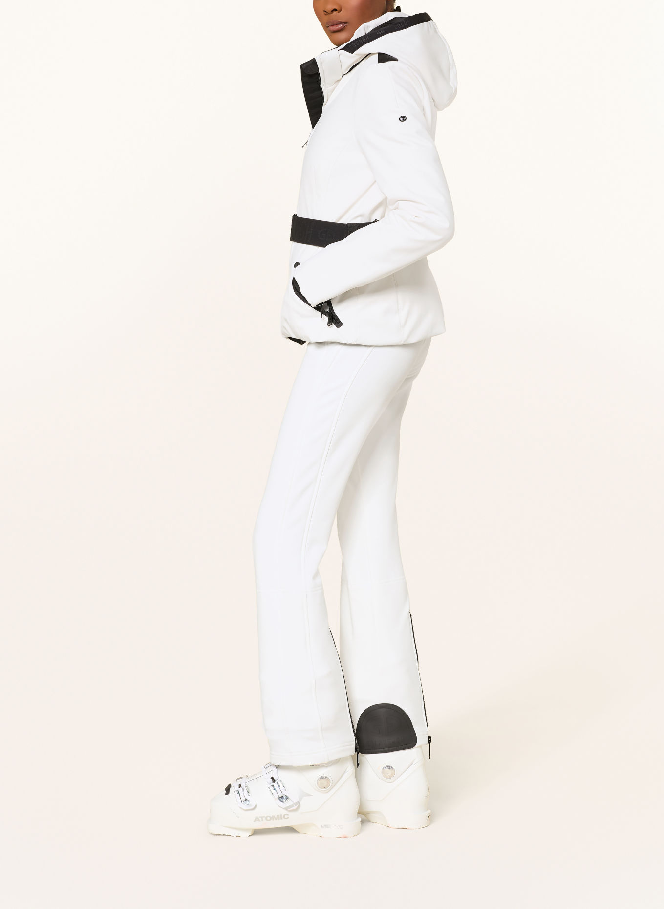 GOLDBERGH Veste de ski en duvet HIDA: BLANC / NOIR
