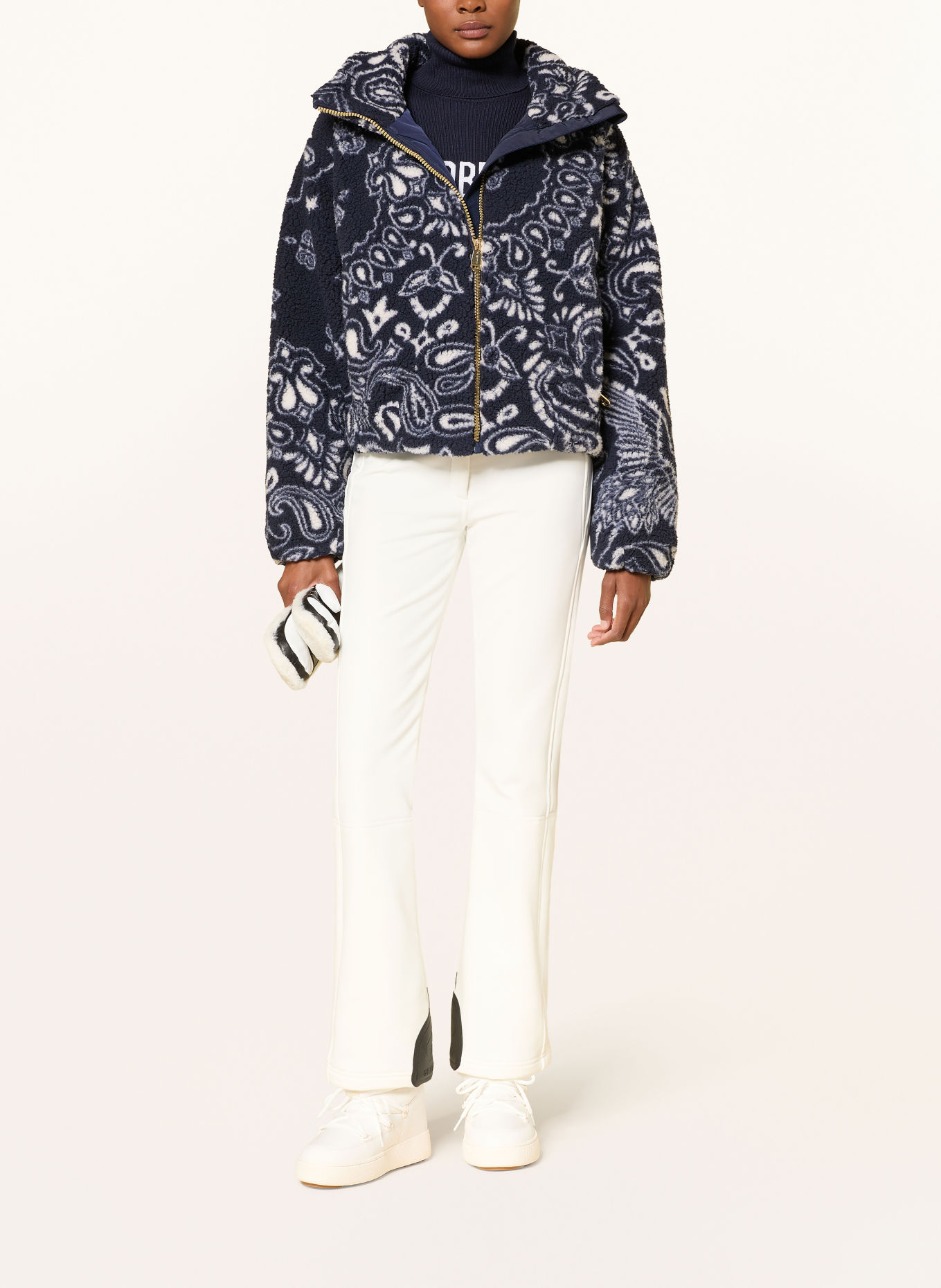 GOLDBERGH Veste de ski BANDANA: BLEU FONCÉ / BLANC