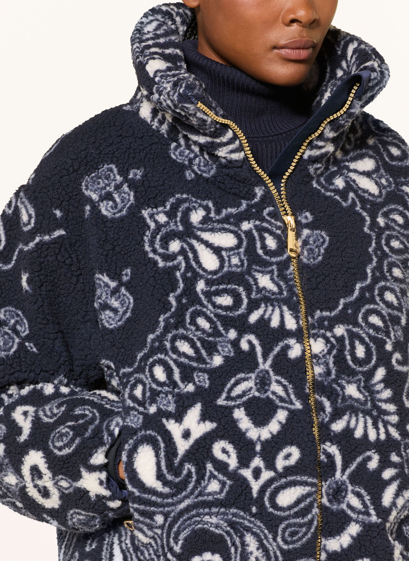 GOLDBERGH Veste de ski BANDANA: BLEU FONCÉ / BLANC
