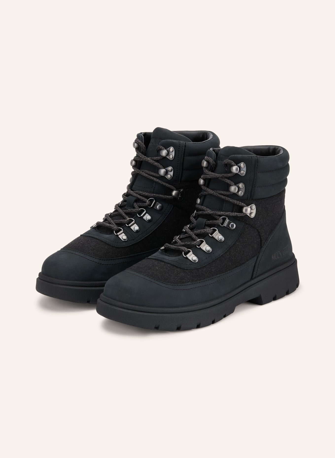 MOON BOOT Schnürboots COMBAT: SCHWARZ