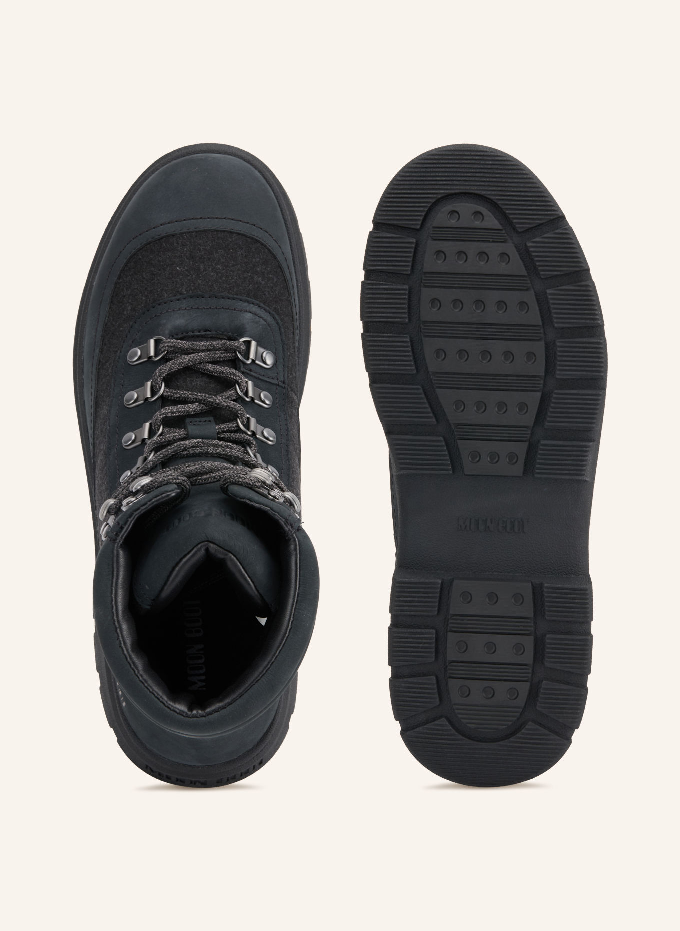 MOON BOOT Schnürboots COMBAT: SCHWARZ