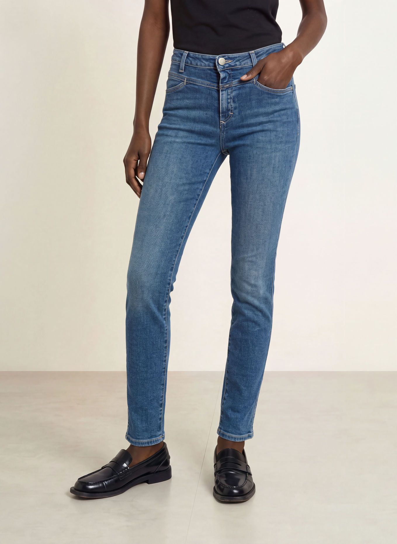 CLOSED Skinny Jeans SKINNY PUSHER: MBL MID BLUE