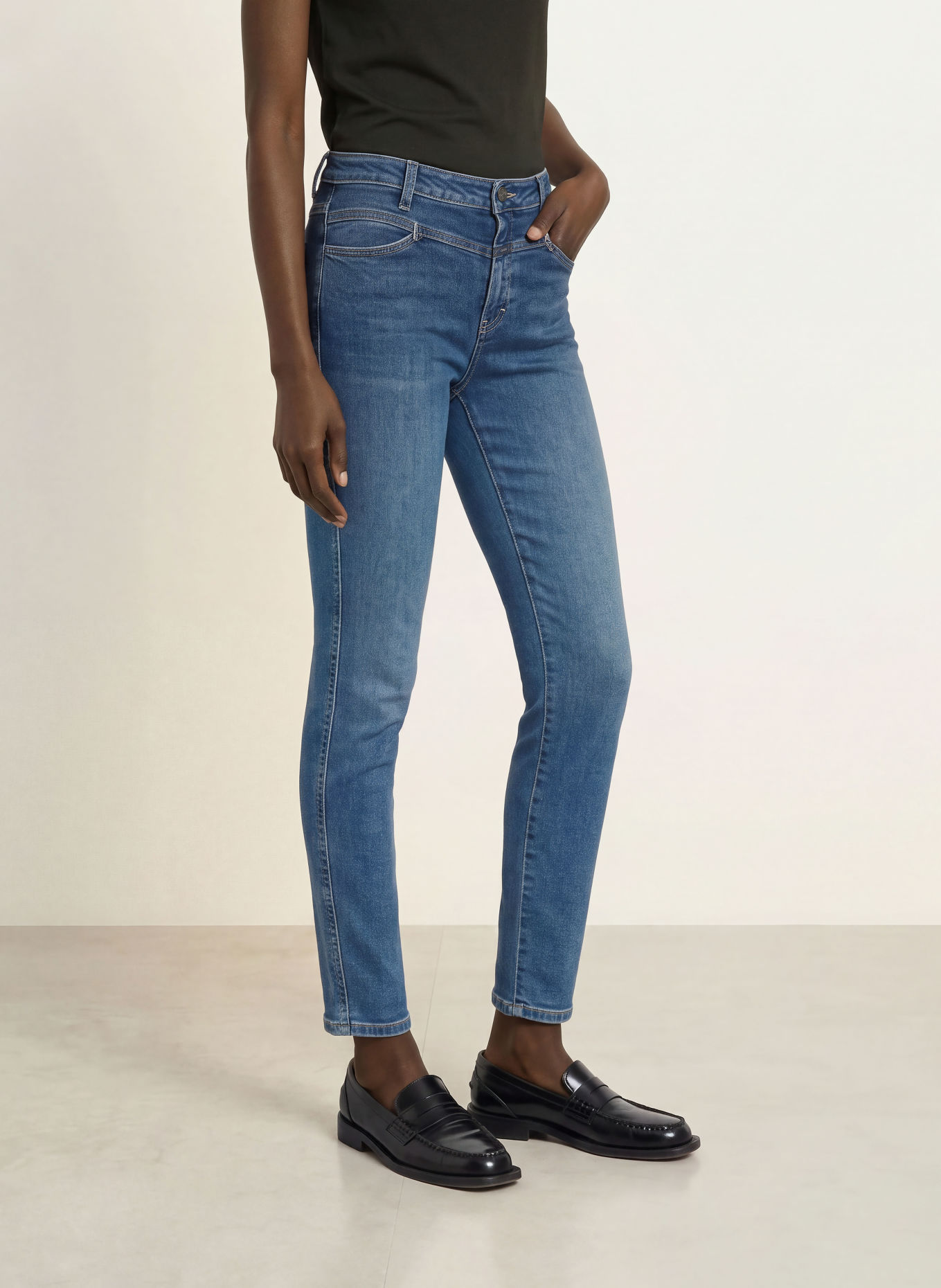 CLOSED Skinny Jeans SKINNY PUSHER: MBL MID BLUE