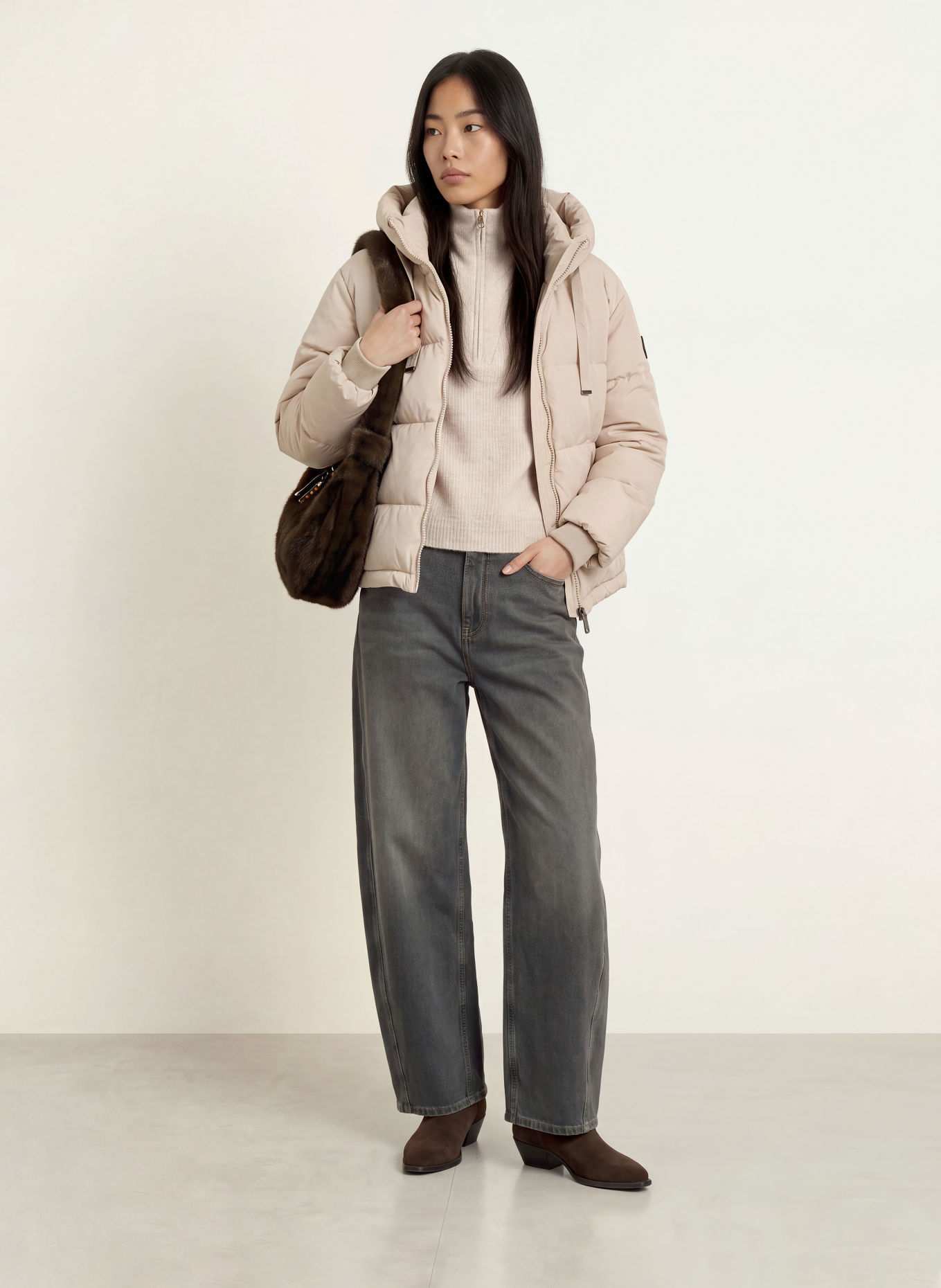MOS MOSH MMNOVA JILLY Down Jacket: CREAM