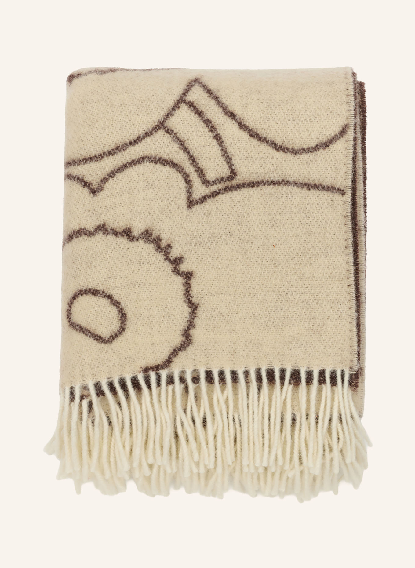 marimekko PIIRTO UNIKKO Throw blanket: BEIGE / TAUPE