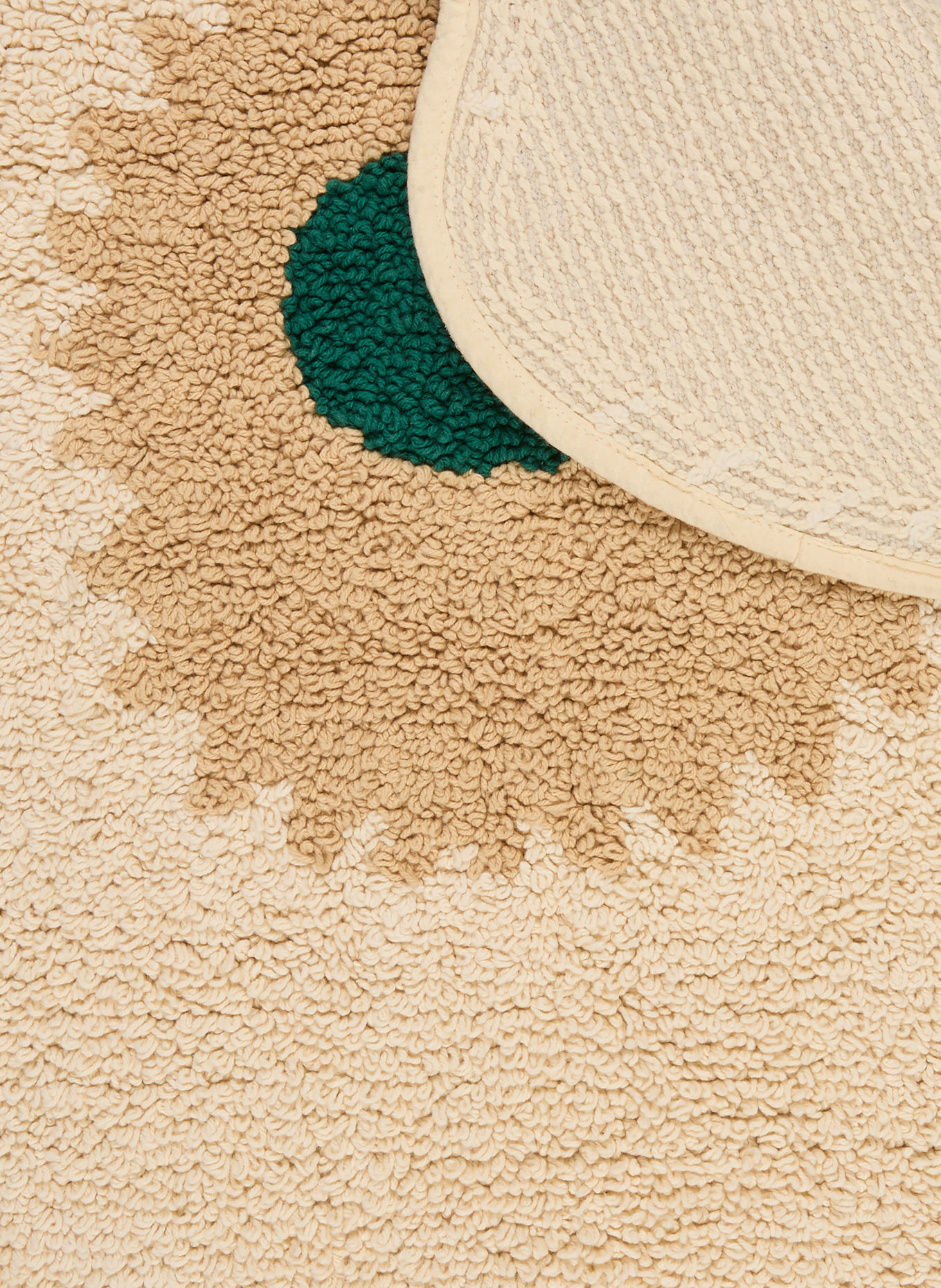 marimekko Badematte UNIKKO: BEIGE / CREME / DUNKELGRÜN