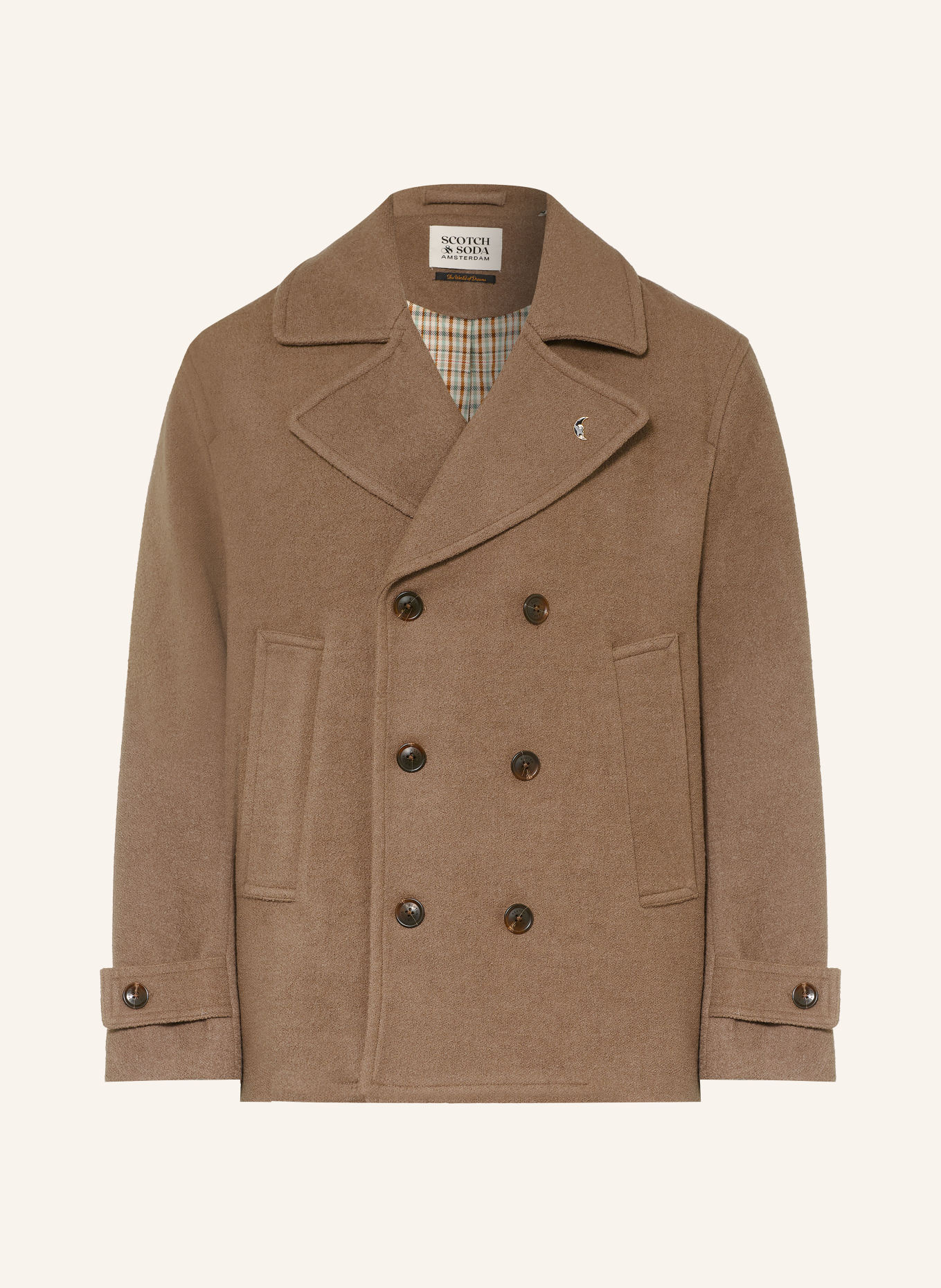 SCOTCH & SODA Pea coat: TAUPE