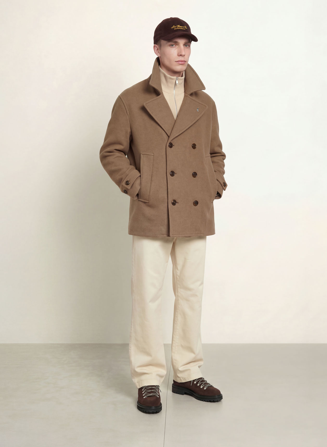 SCOTCH & SODA Pea coat: TAUPE
